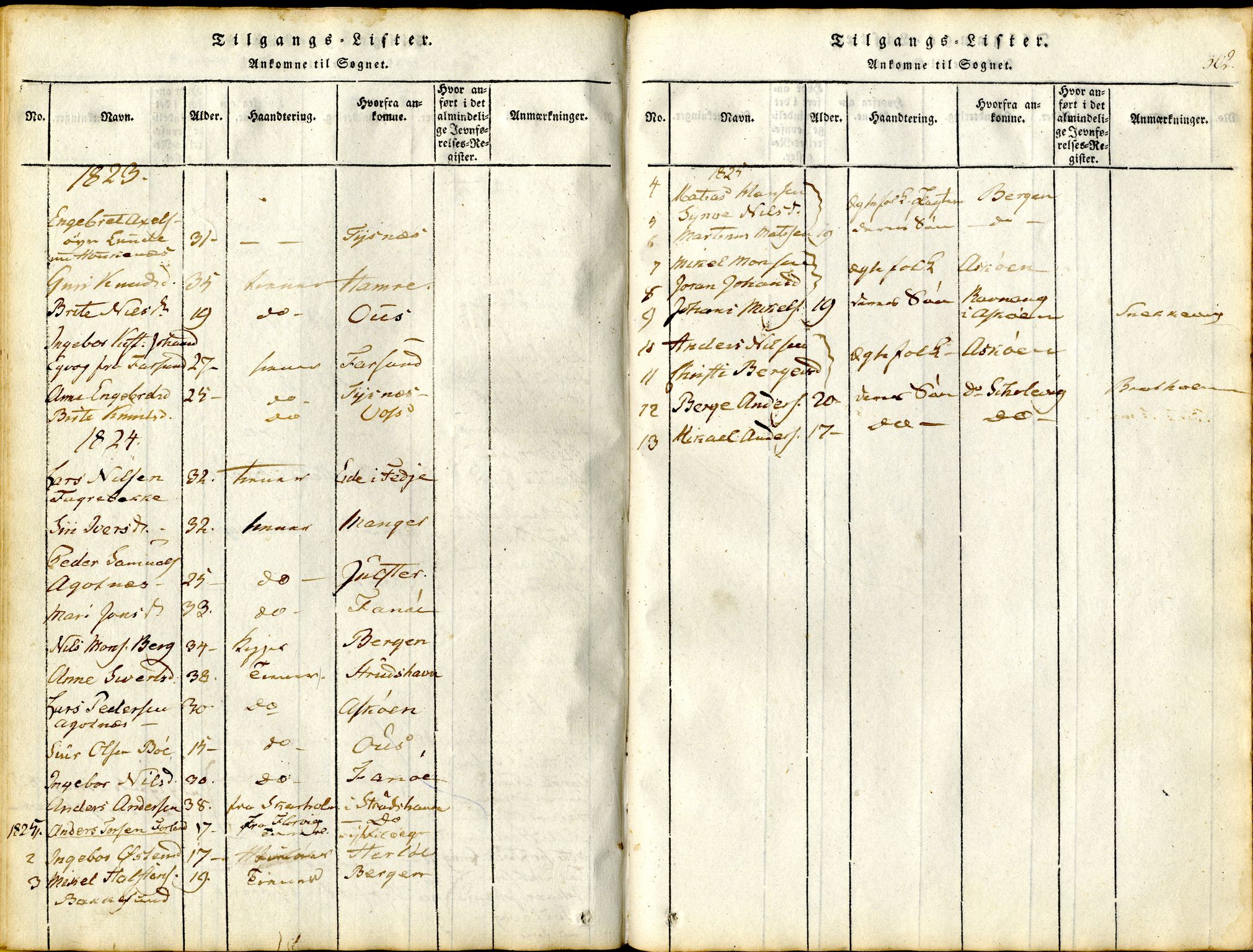 Sund sokneprestembete, AV/SAB-A-99930: Parish register (official) no. A 11, 1814-1825, p. 302