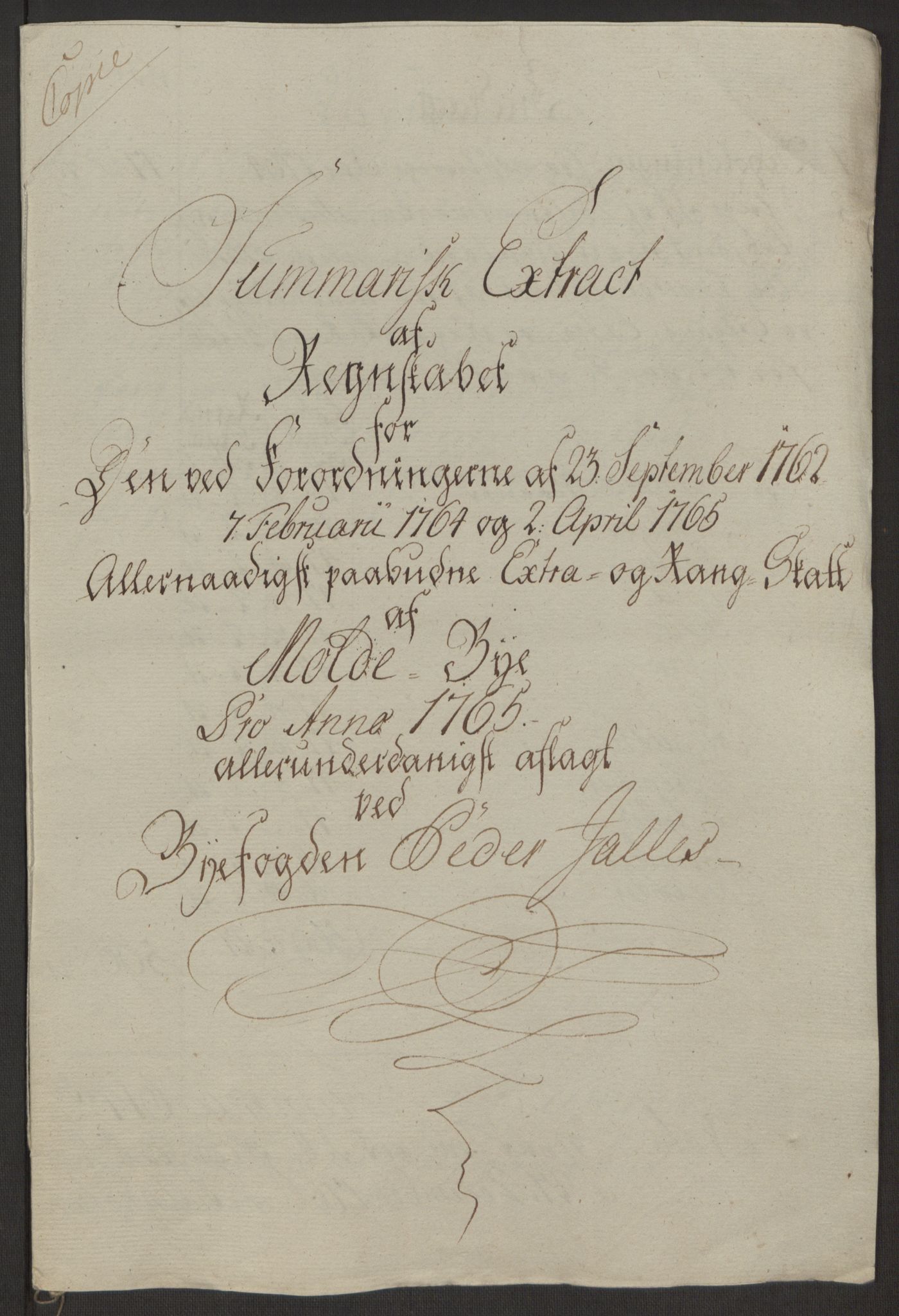 Rentekammeret inntil 1814, Reviderte regnskaper, Byregnskaper, AV/RA-EA-4066/R/Rq/L0487/0004: [Q1] Kontribusjonsregnskap / Ekstraskatt, 1762-1772, p. 111