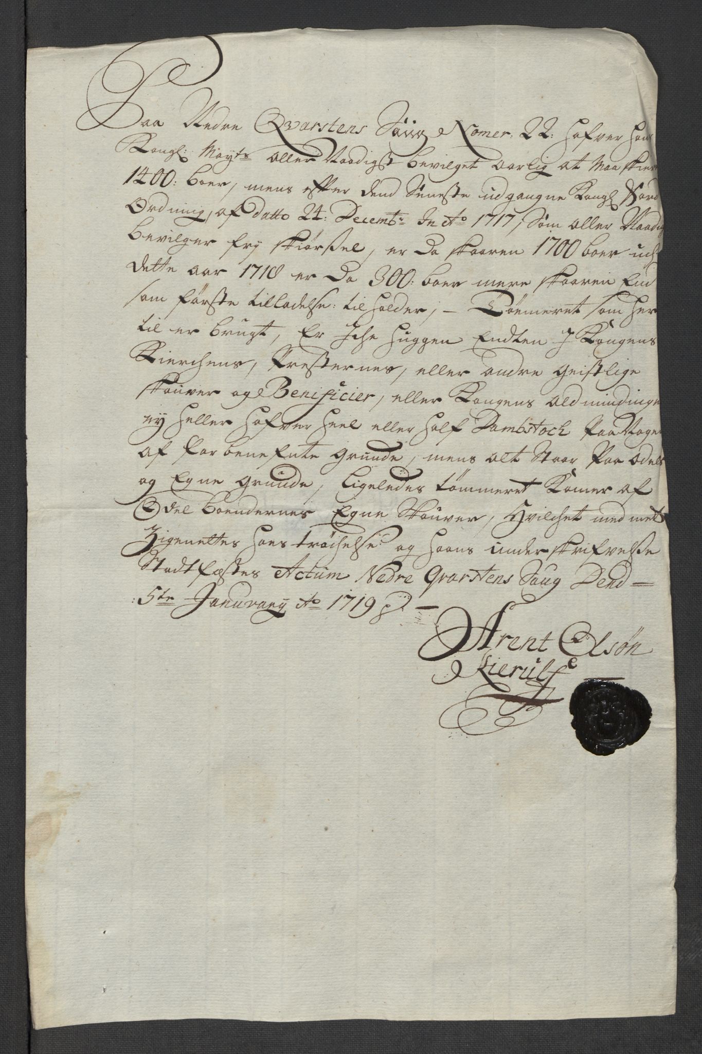 Rentekammeret inntil 1814, Reviderte regnskaper, Fogderegnskap, AV/RA-EA-4092/R43/L2563: Fogderegnskap Lista og Mandal, 1718, p. 81