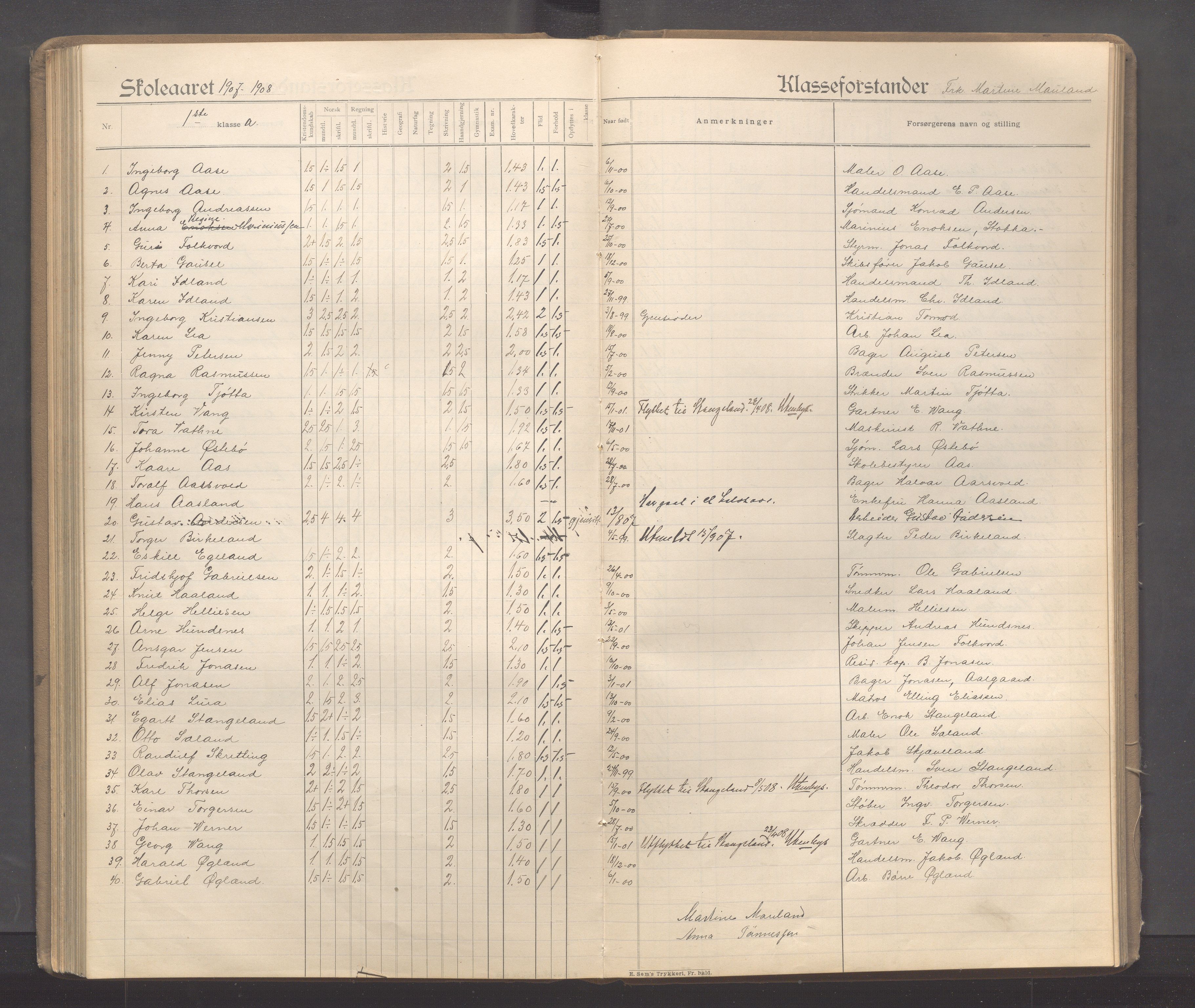 Sandnes kommune - Sandnes folkeskole/Trones skole, IKAR/K-100247/F/L0005: Eksamensprotokoll, 1897-1911, p. 130