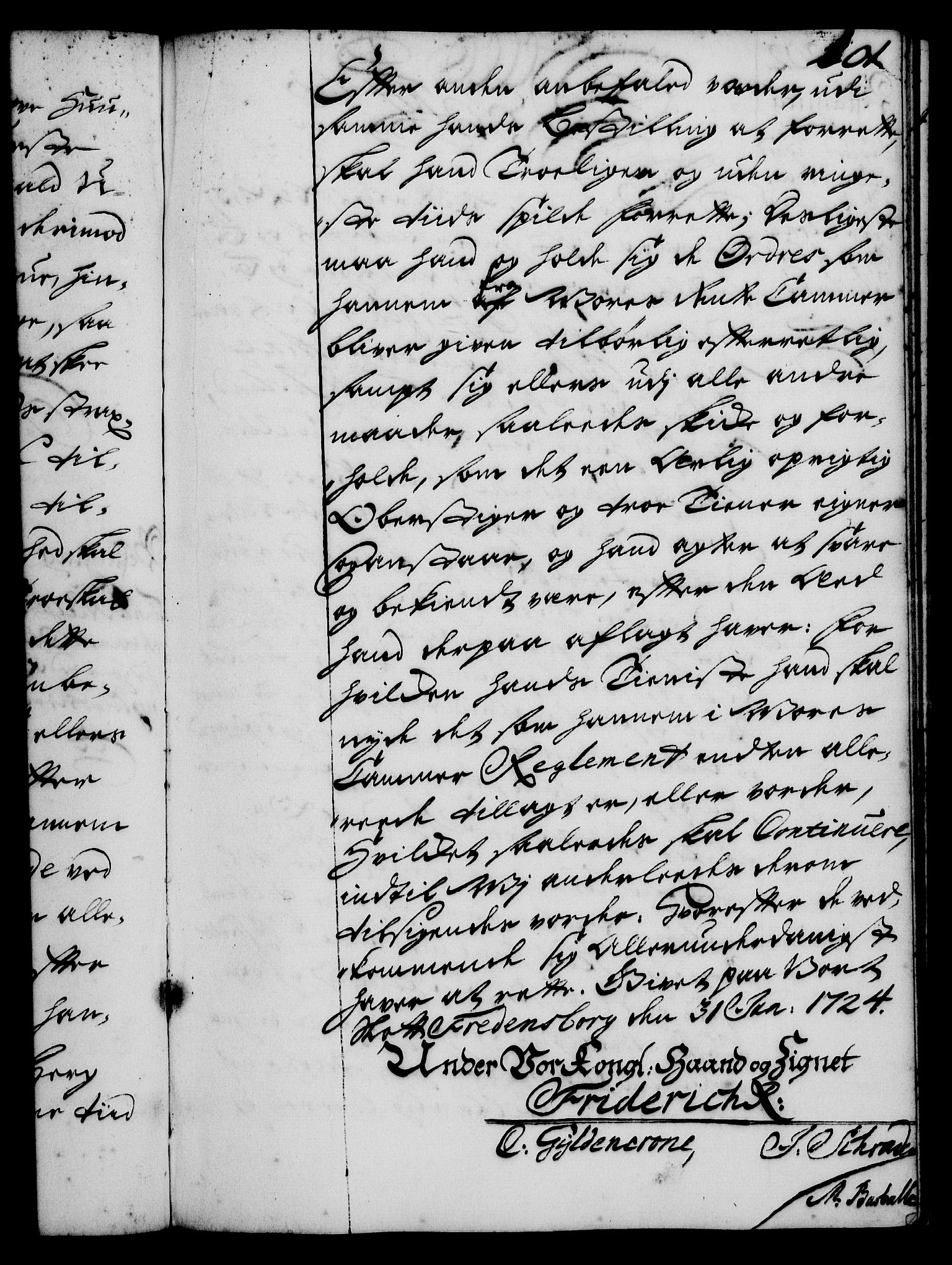 Rentekammeret, Kammerkanselliet, RA/EA-3111/G/Gg/Gge/L0001: Norsk bestallingsprotokoll med register (merket RK 53.25), 1720-1730, p. 201