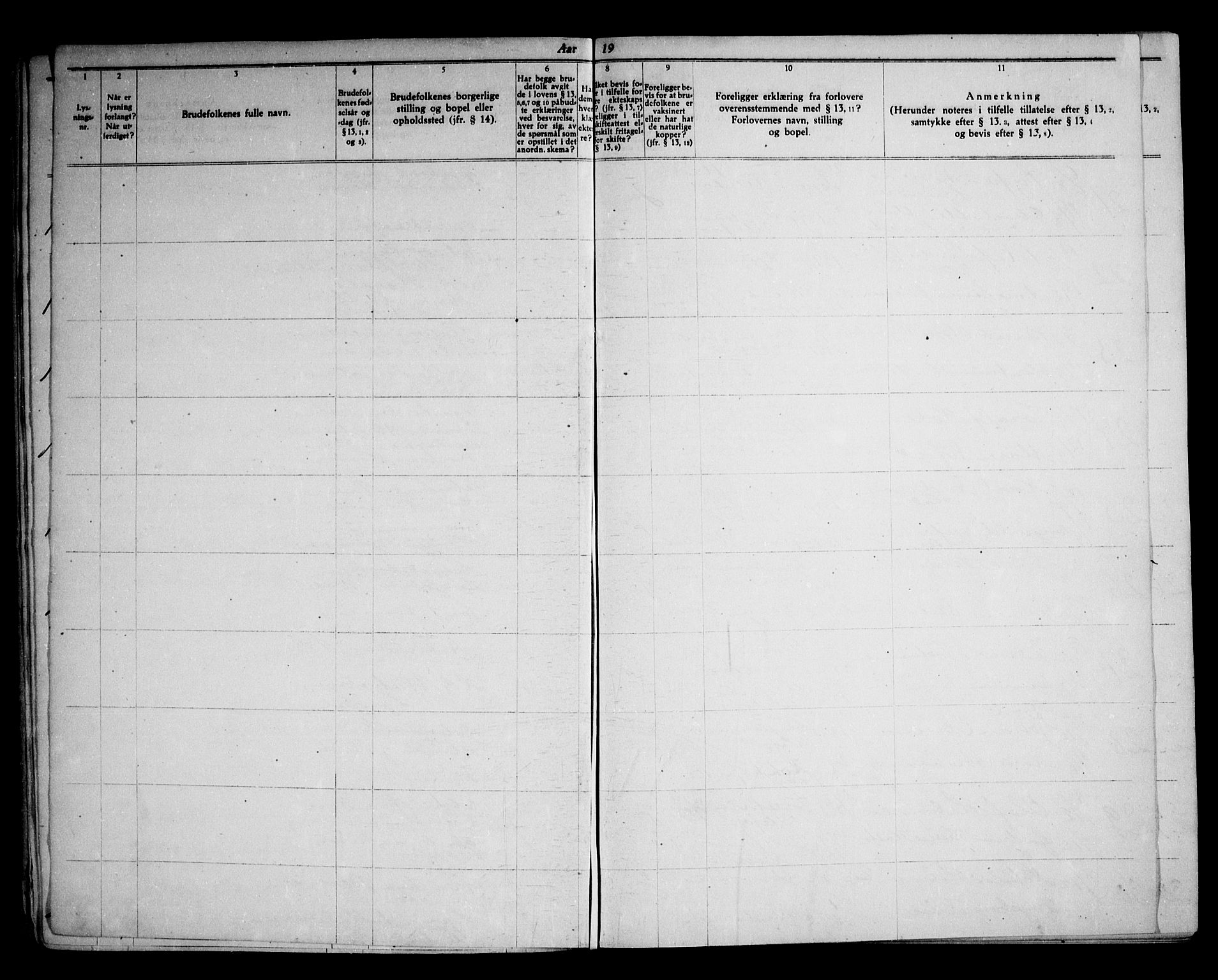 Holla kirkebøker, SAKO/A-272/H/Ha/L0001: Banns register no. 1, 1919-1951