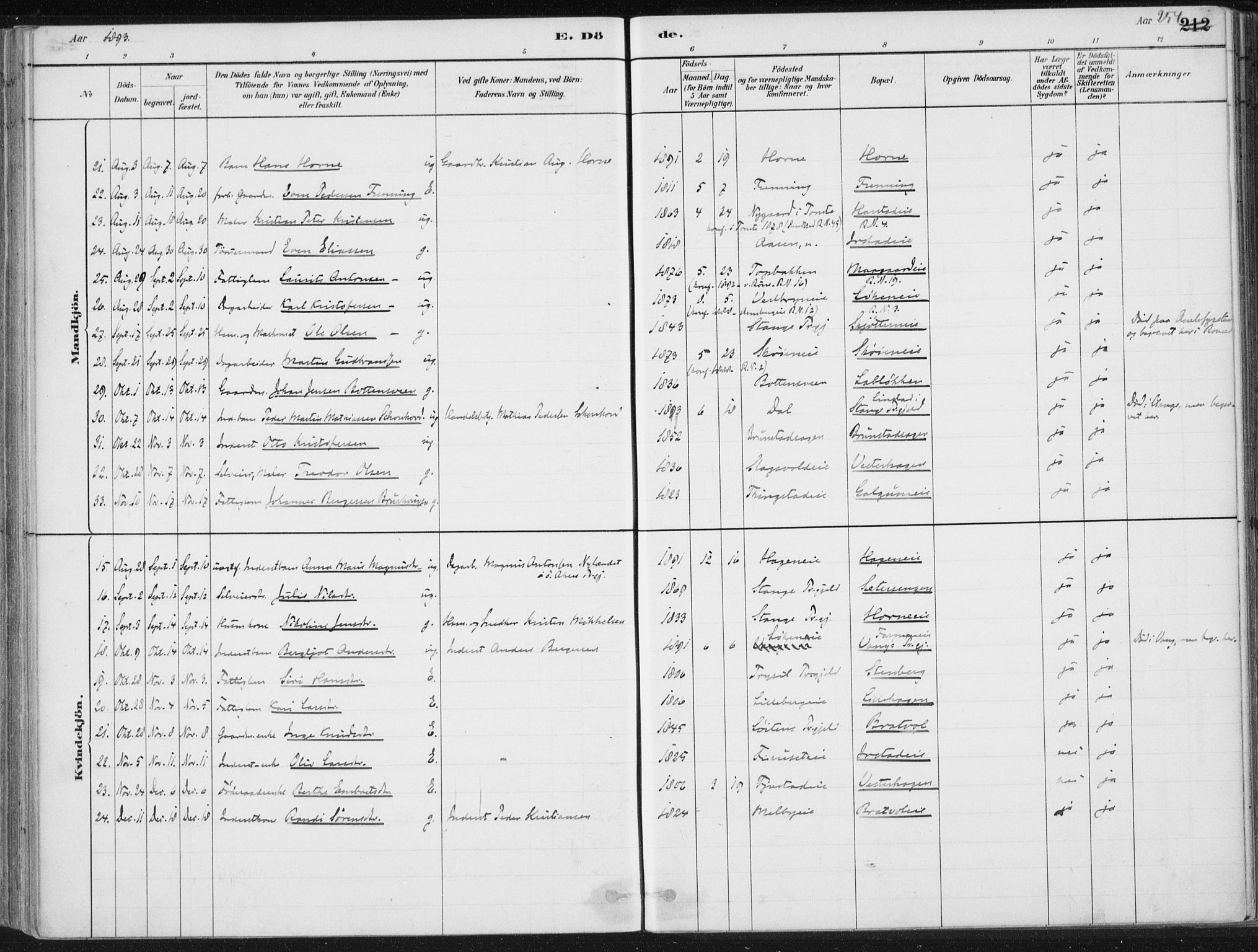 Romedal prestekontor, AV/SAH-PREST-004/K/L0010: Parish register (official) no. 10, 1880-1895, p. 254