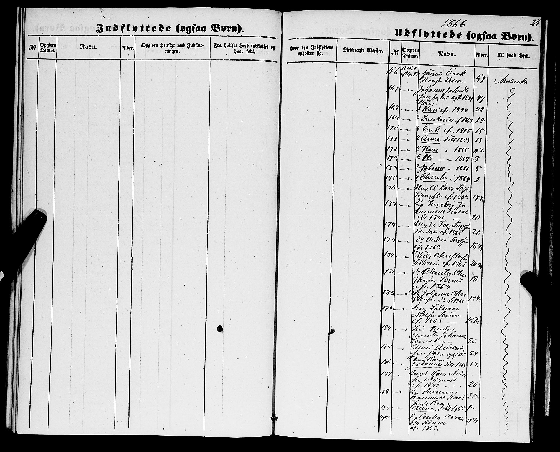 Luster sokneprestembete, SAB/A-81101/H/Haa/Haaa/L0009: Parish register (official) no. A 9, 1856-1871, p. 24