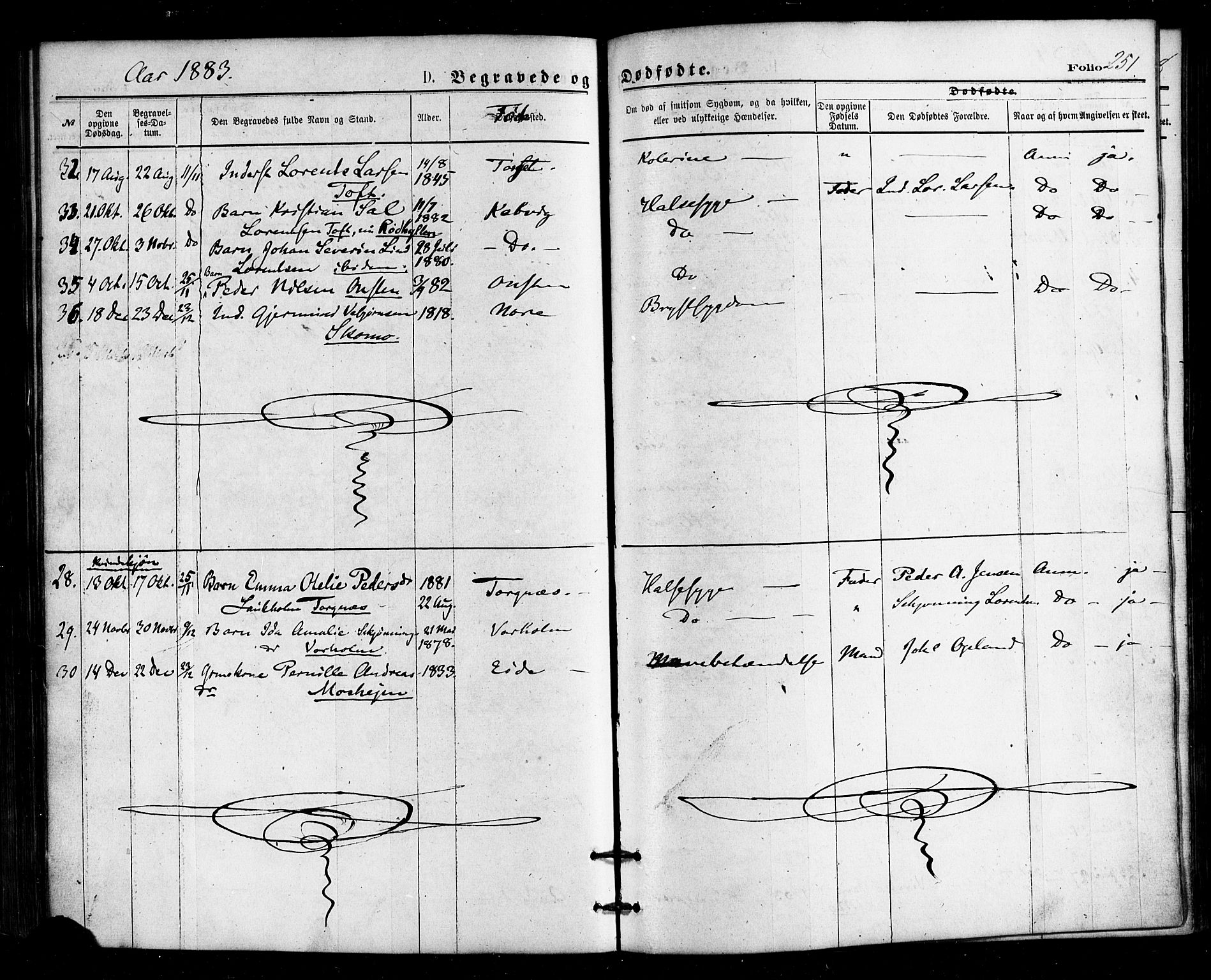 Ministerialprotokoller, klokkerbøker og fødselsregistre - Nordland, SAT/A-1459/813/L0199: Parish register (official) no. 813A09, 1875-1885, p. 251