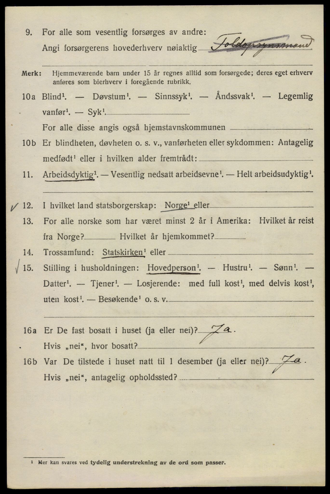 SAO, 1920 census for Kristiania, 1920, p. 284302