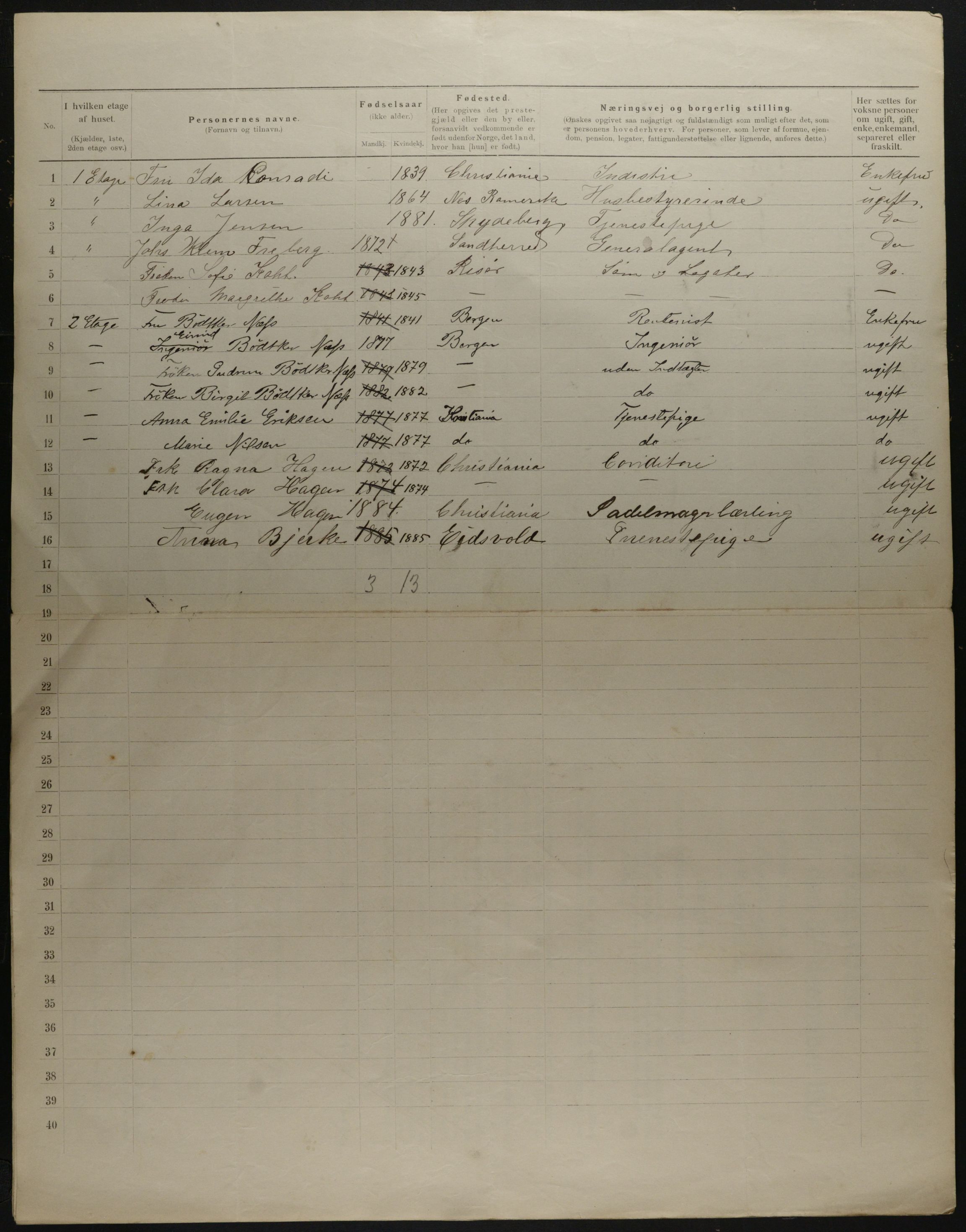 OBA, Municipal Census 1901 for Kristiania, 1901, p. 17680