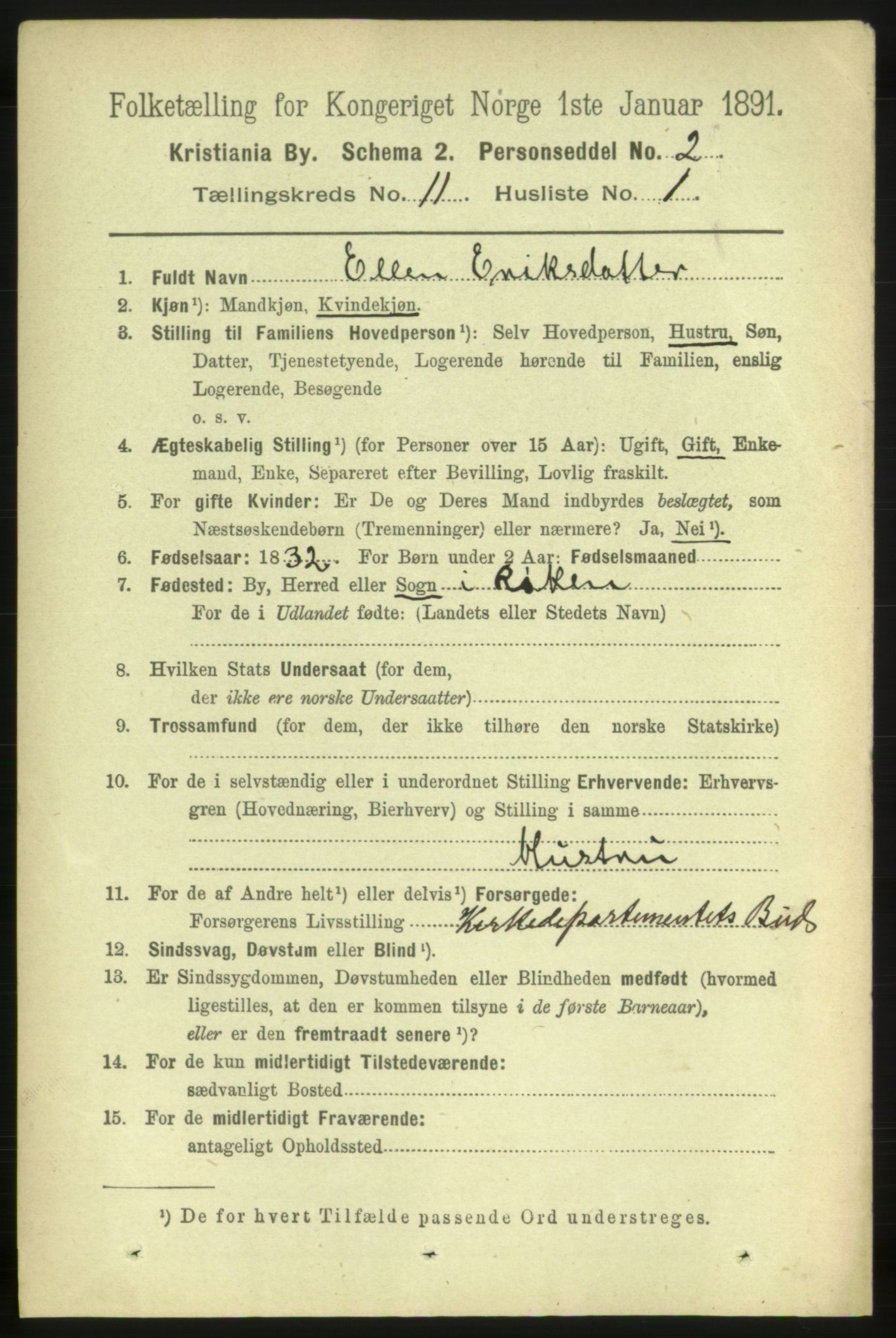 RA, 1891 census for 0301 Kristiania, 1891, p. 4889