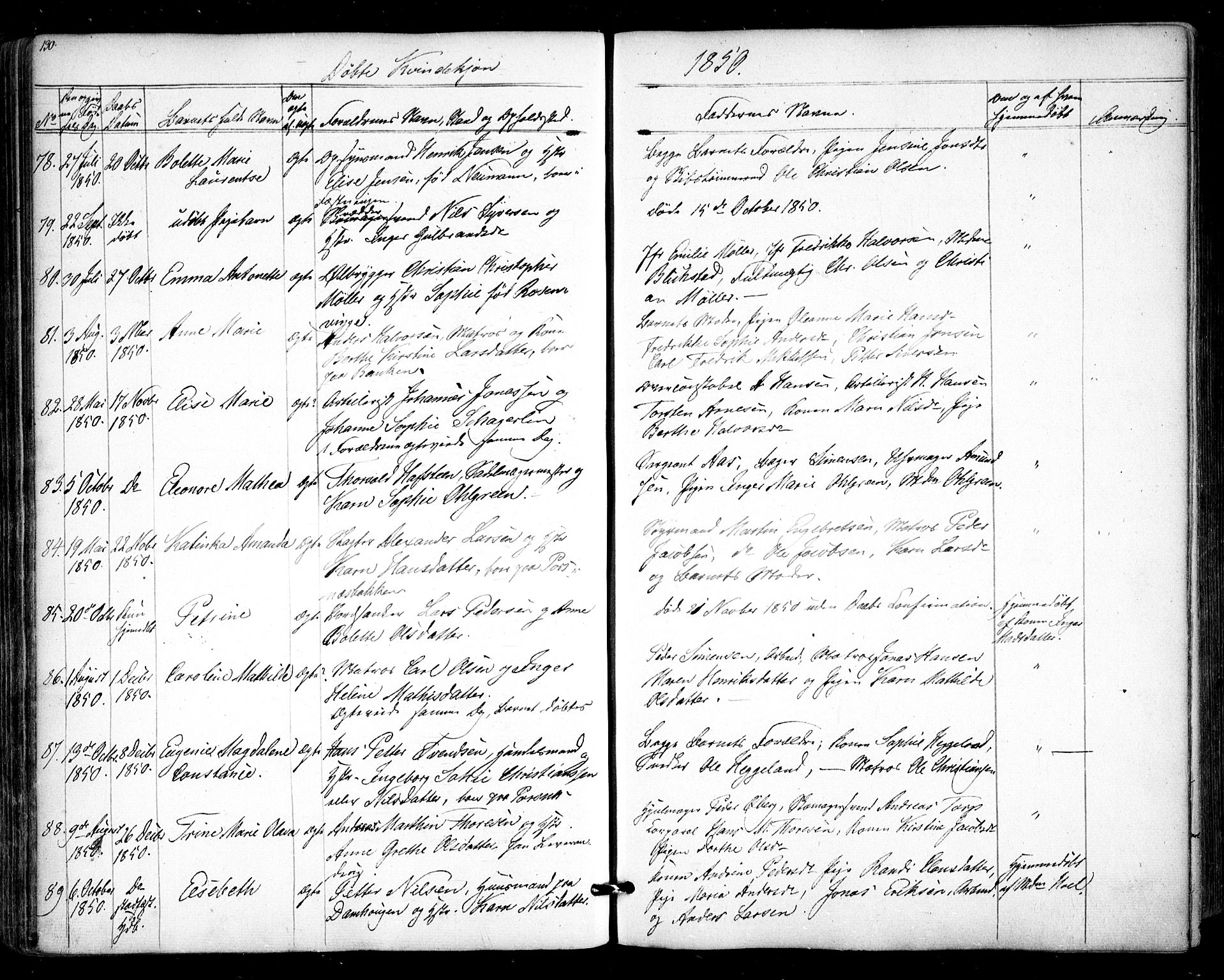 Halden prestekontor Kirkebøker, AV/SAO-A-10909/F/Fa/L0006: Parish register (official) no. I 6, 1845-1856, p. 130