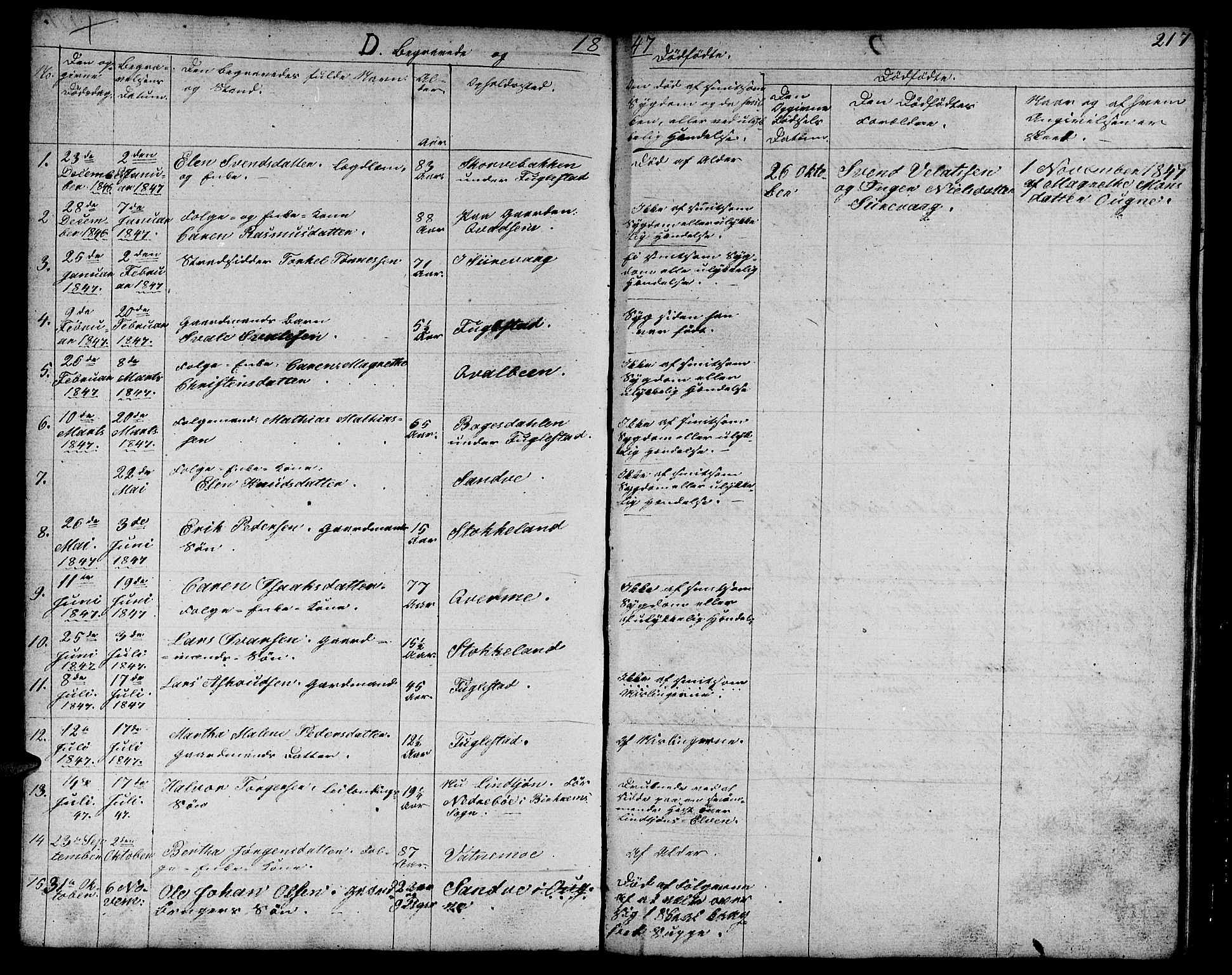 Eigersund sokneprestkontor, SAST/A-101807/S09/L0003: Parish register (copy) no. B 3, 1846-1875, p. 217