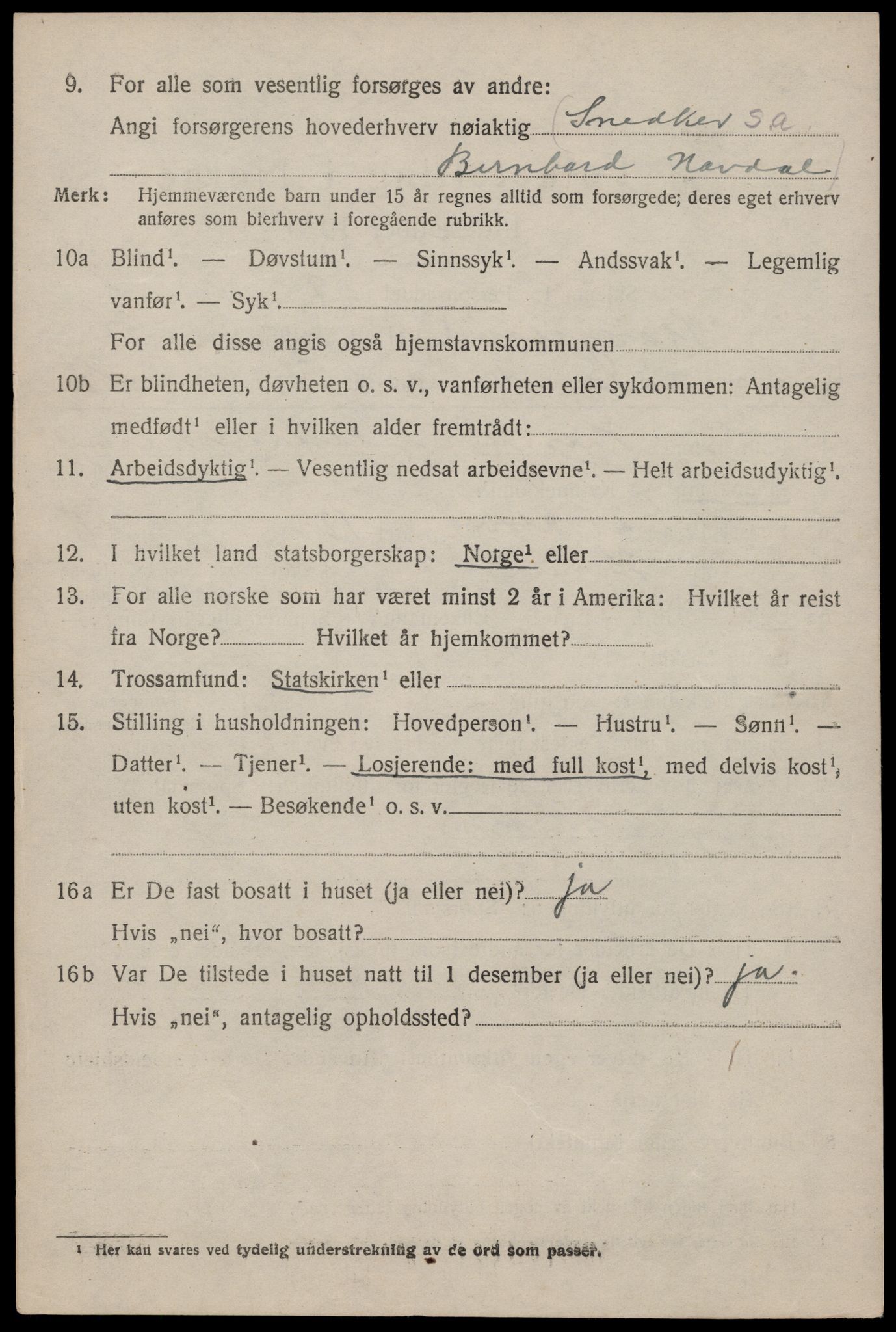 SAST, 1920 census for Stangaland, 1920, p. 2804