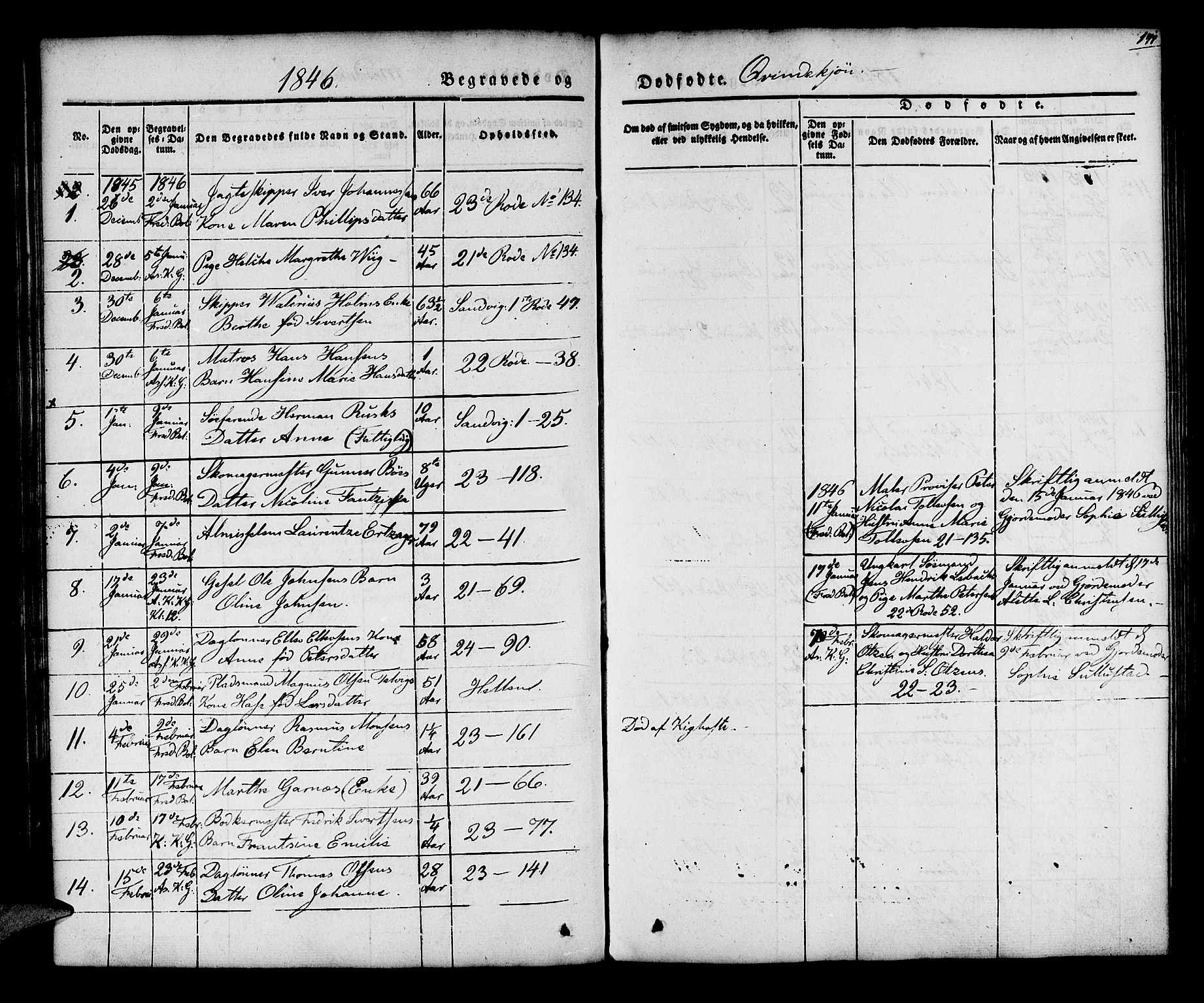 Korskirken sokneprestembete, AV/SAB-A-76101/H/Hab: Parish register (copy) no. E 1, 1837-1851, p. 141