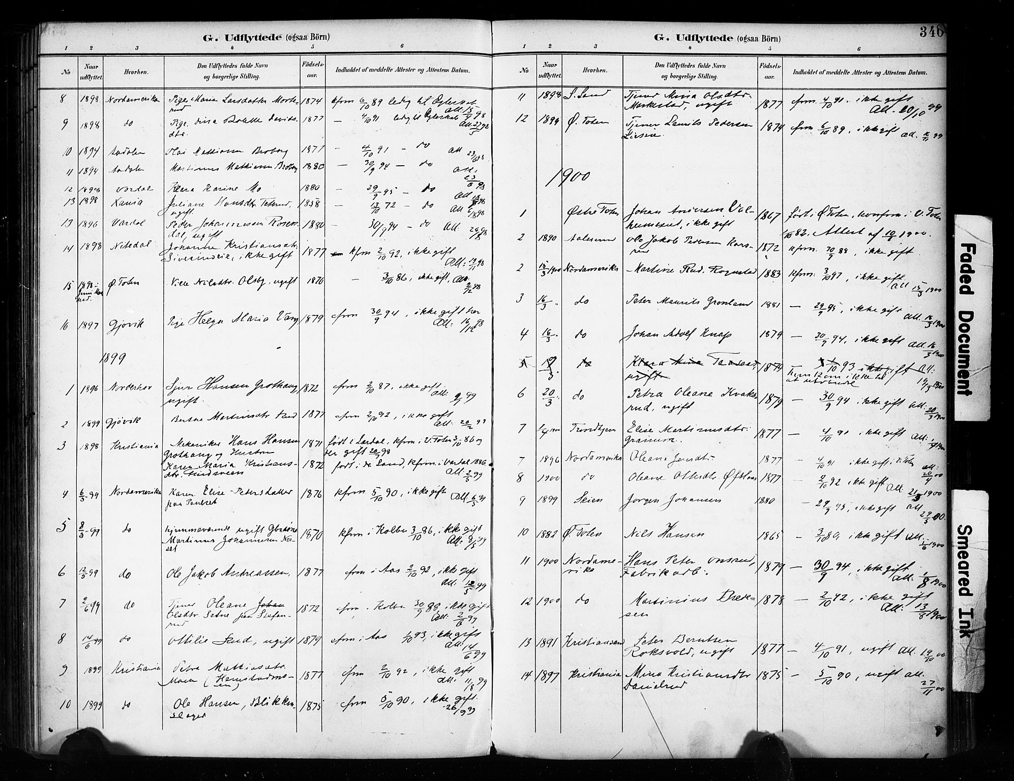 Vestre Toten prestekontor, SAH/PREST-108/H/Ha/Haa/L0011: Parish register (official) no. 11, 1895-1906, p. 340