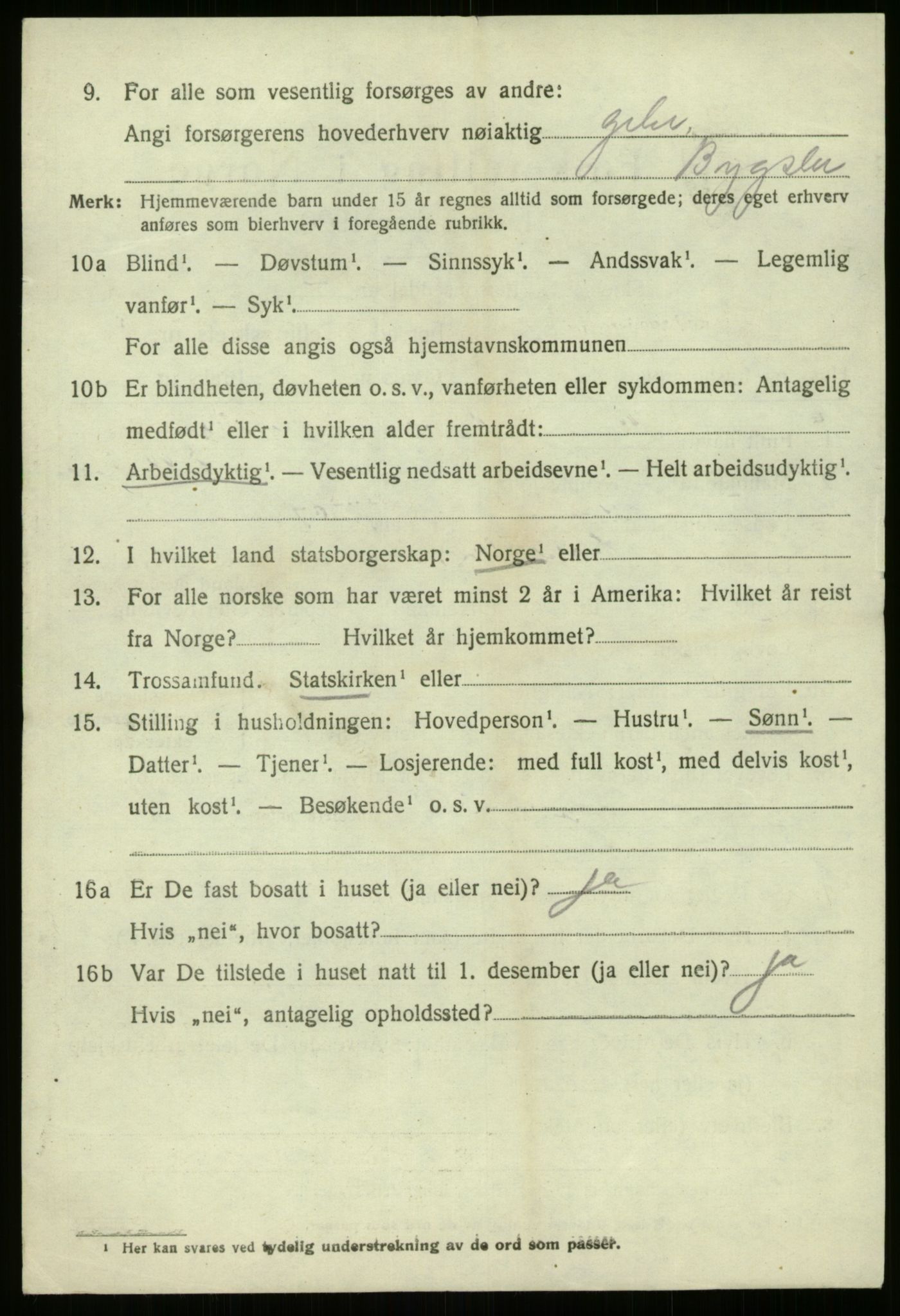 SAB, 1920 census for Naustdal, 1920, p. 4856