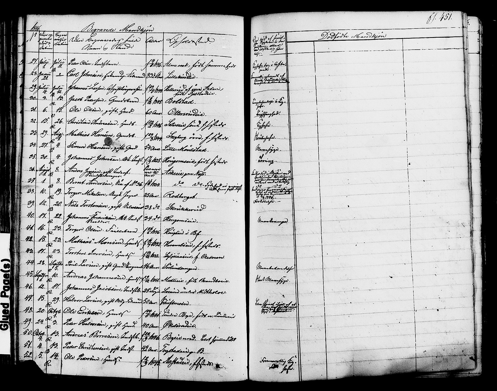 Ringsaker prestekontor, SAH/PREST-014/K/Ka/L0008: Parish register (official) no. 8, 1837-1850, p. 451