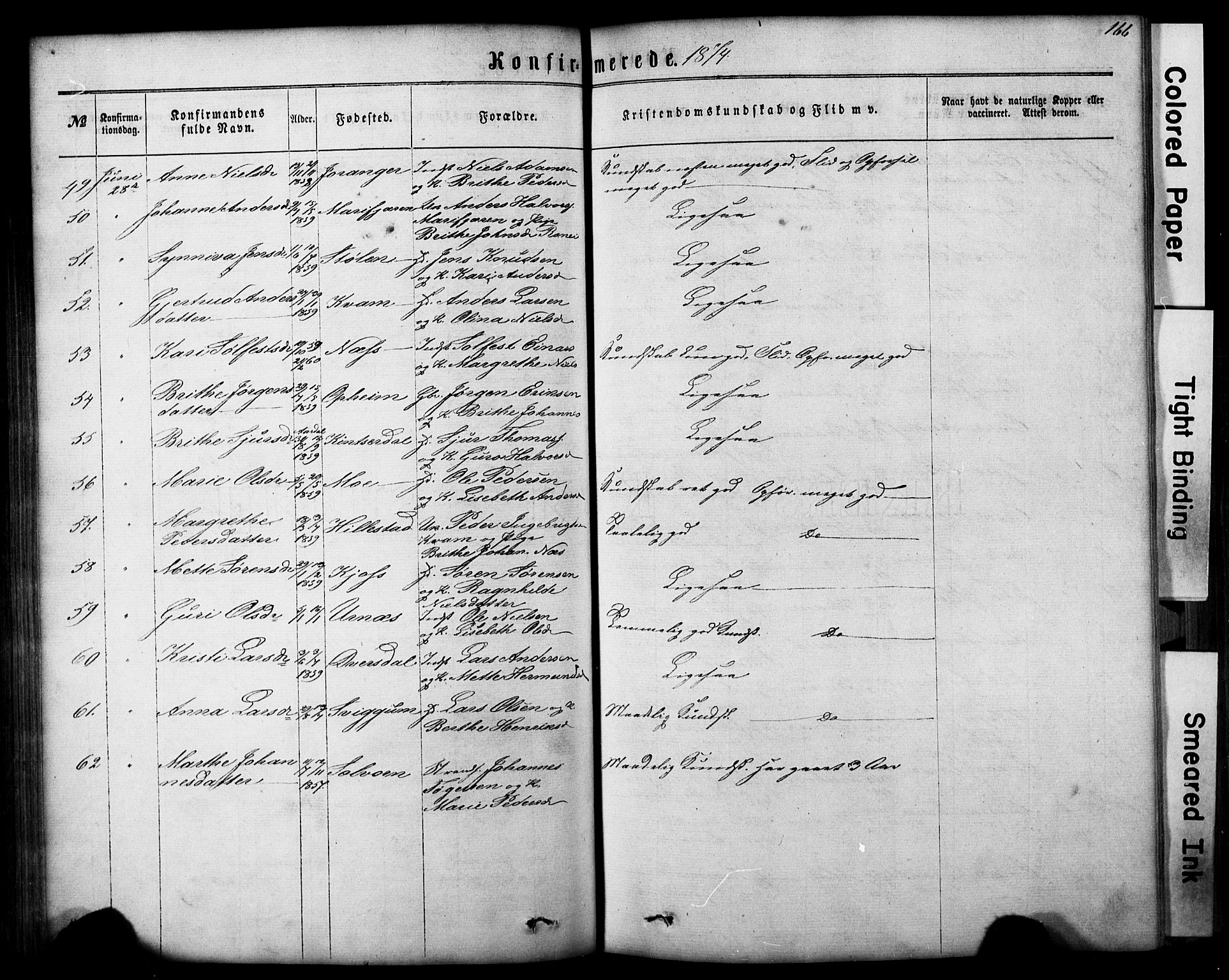 Hafslo sokneprestembete, AV/SAB-A-80301/H/Hab/Haba/L0001: Parish register (copy) no. A 1, 1866-1908, p. 166