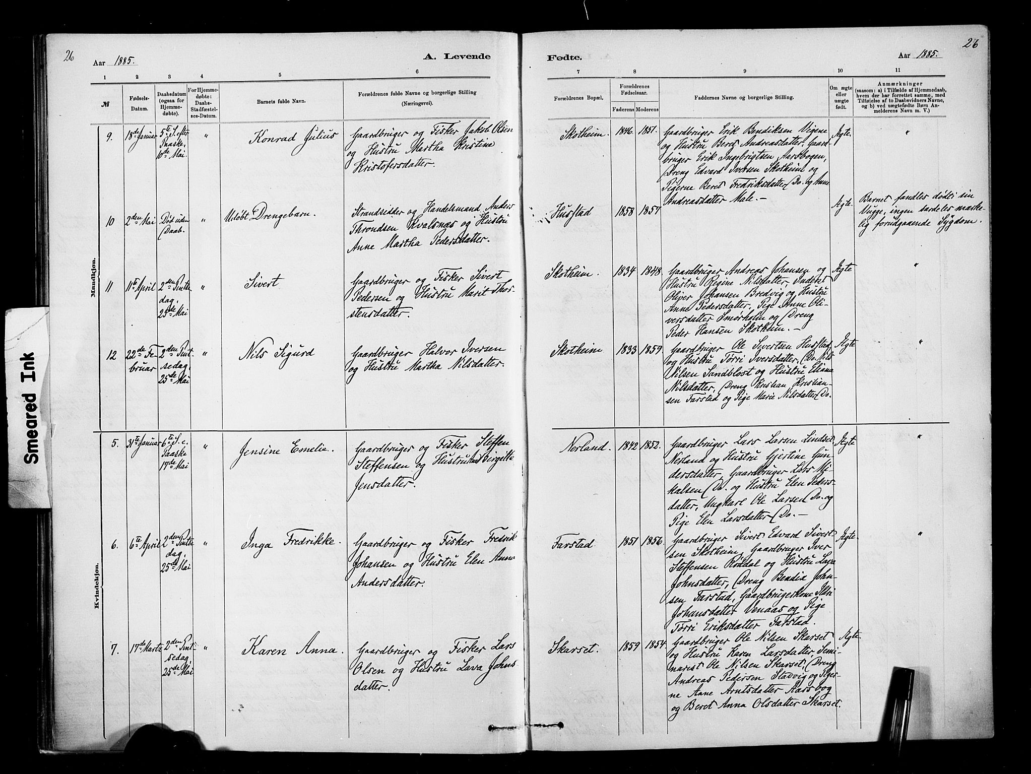 Ministerialprotokoller, klokkerbøker og fødselsregistre - Møre og Romsdal, AV/SAT-A-1454/567/L0778: Parish register (official) no. 567A01, 1881-1903, p. 26