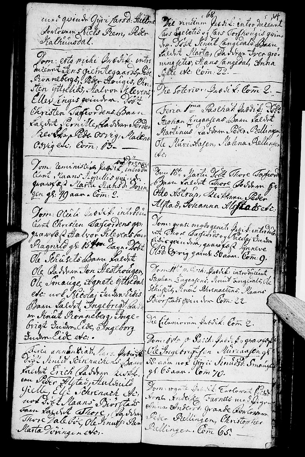 Ministerialprotokoller, klokkerbøker og fødselsregistre - Møre og Romsdal, SAT/A-1454/519/L0243: Parish register (official) no. 519A02, 1760-1770, p. 63-64