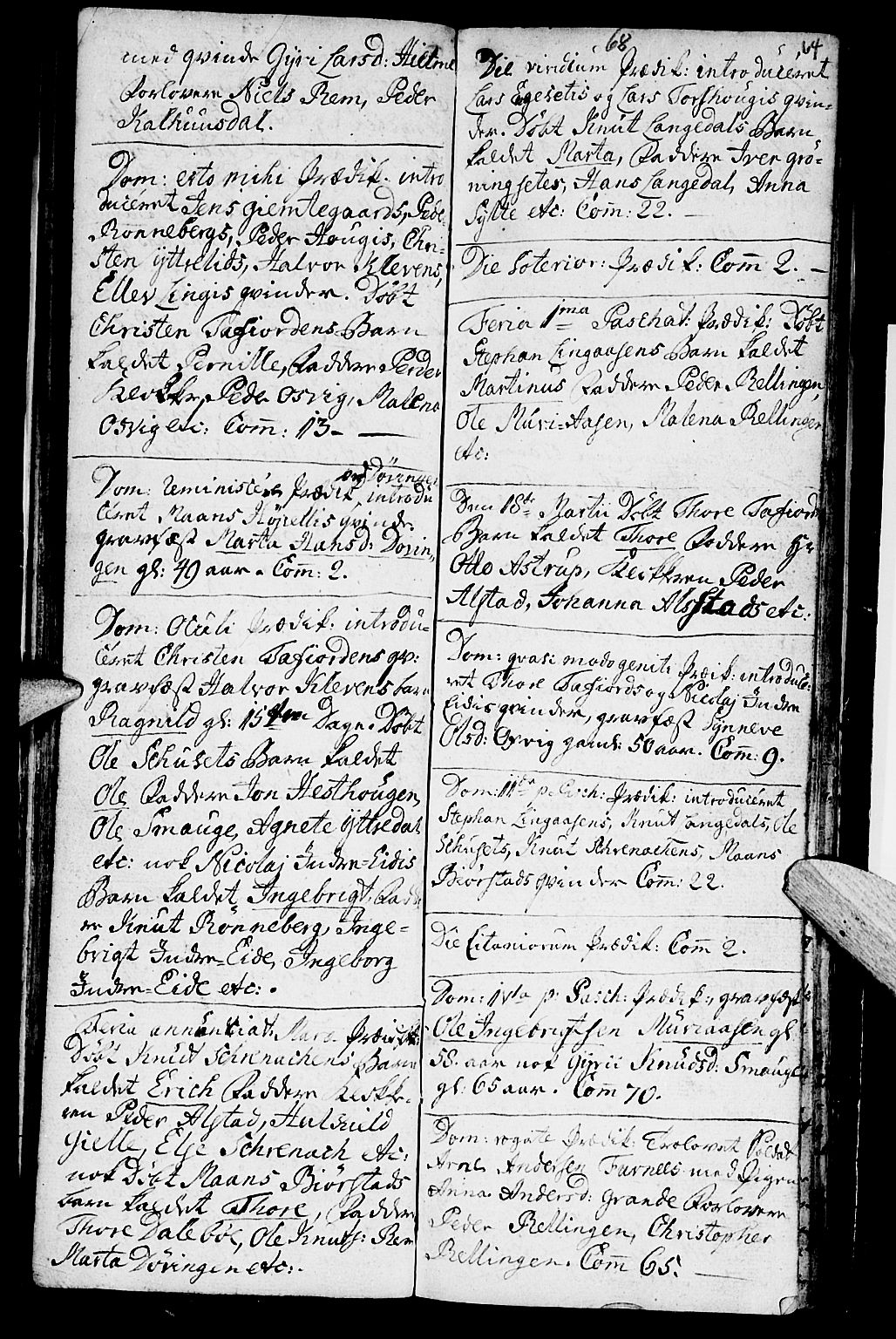 Ministerialprotokoller, klokkerbøker og fødselsregistre - Møre og Romsdal, AV/SAT-A-1454/519/L0243: Parish register (official) no. 519A02, 1760-1770, p. 63-64