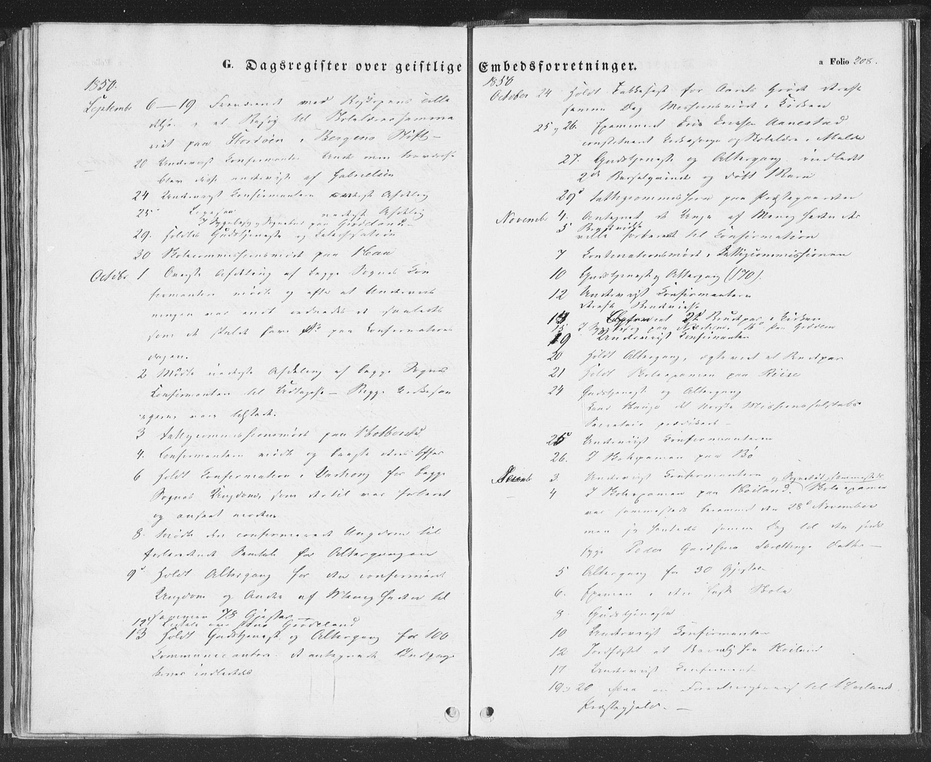 Hå sokneprestkontor, SAST/A-101801/001/30BA/L0006: Parish register (official) no. A 5, 1842-1853, p. 208