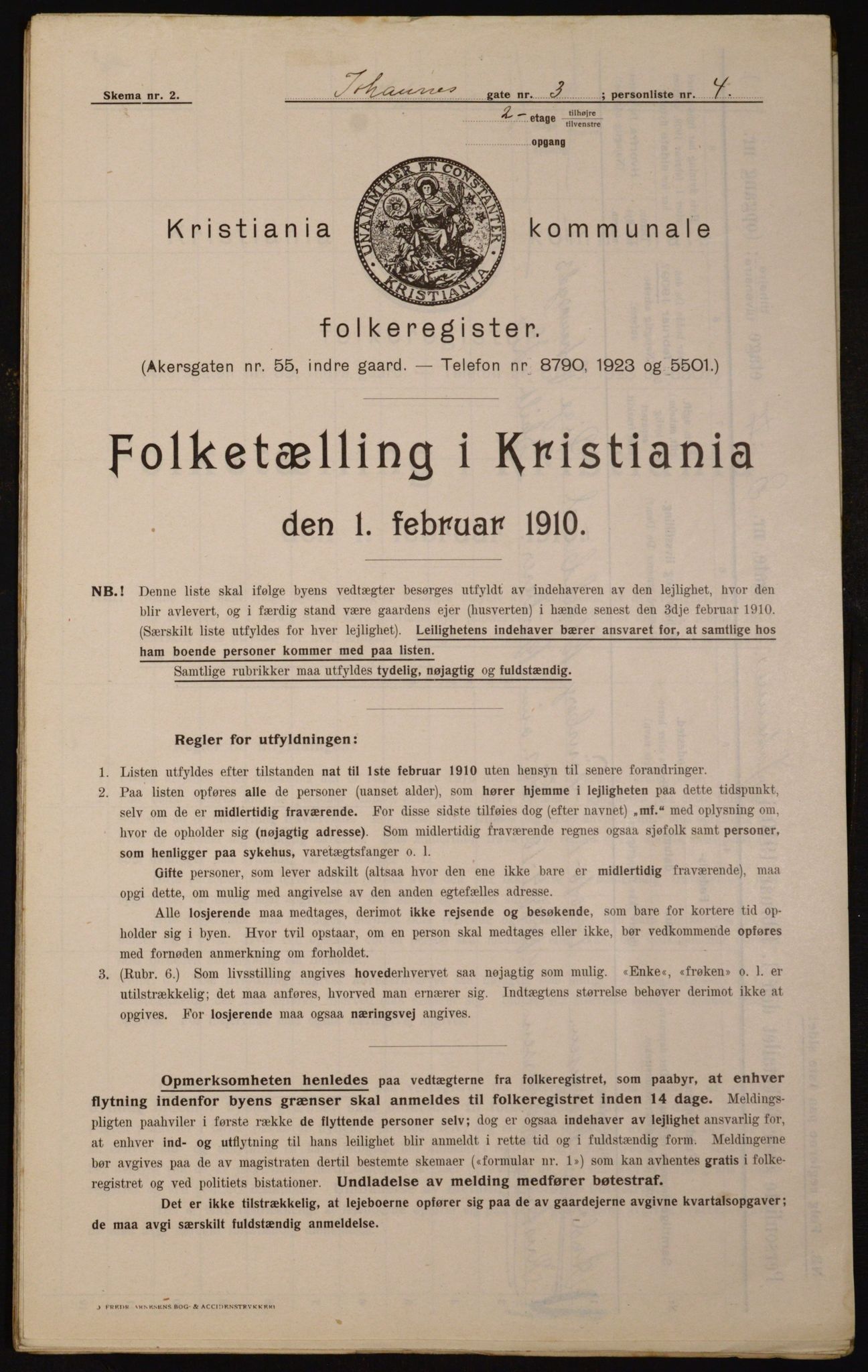 OBA, Municipal Census 1910 for Kristiania, 1910, p. 45833