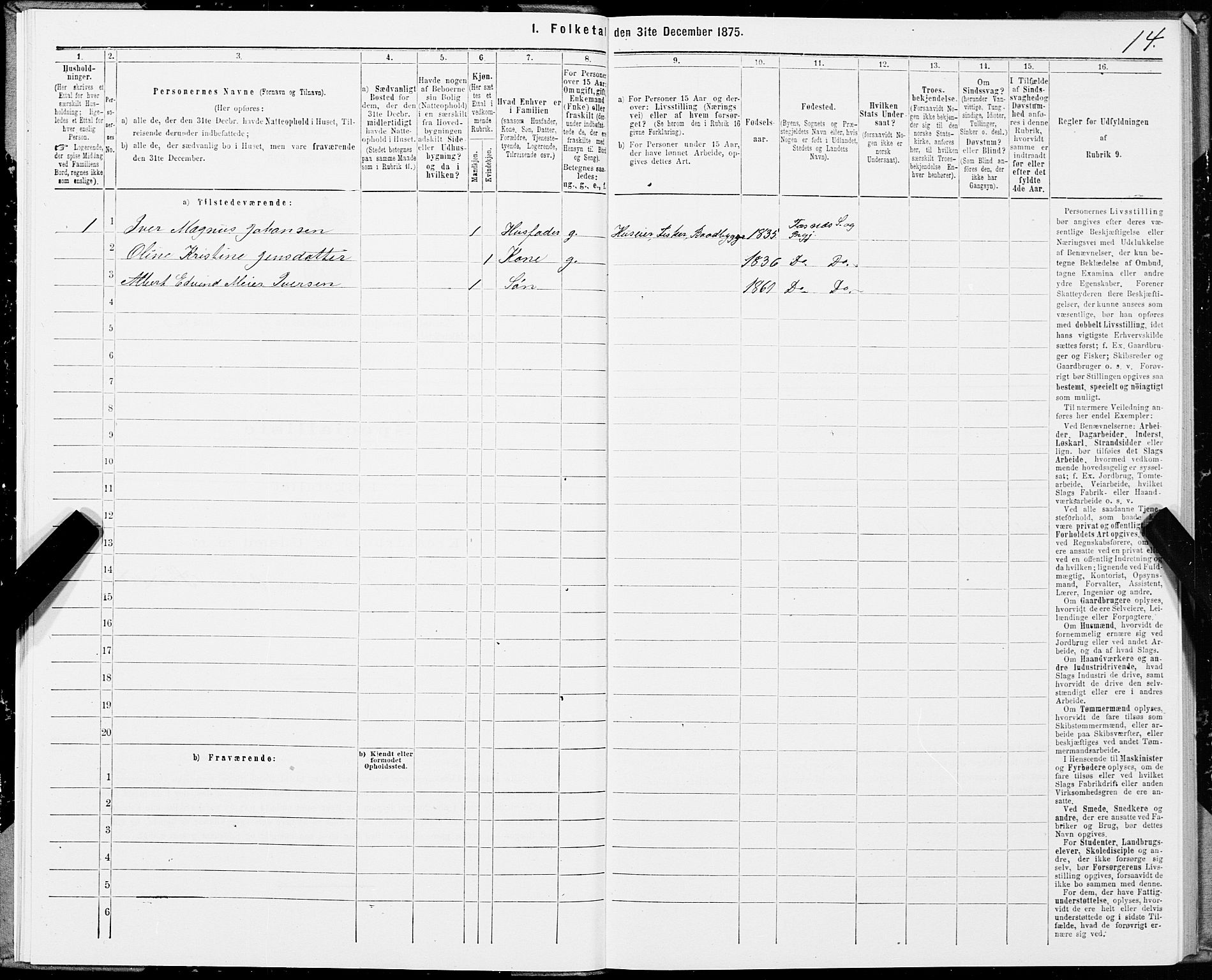 SAT, 1875 census for 1745L Namsos/Vemundvik og Sævik, 1875, p. 1014