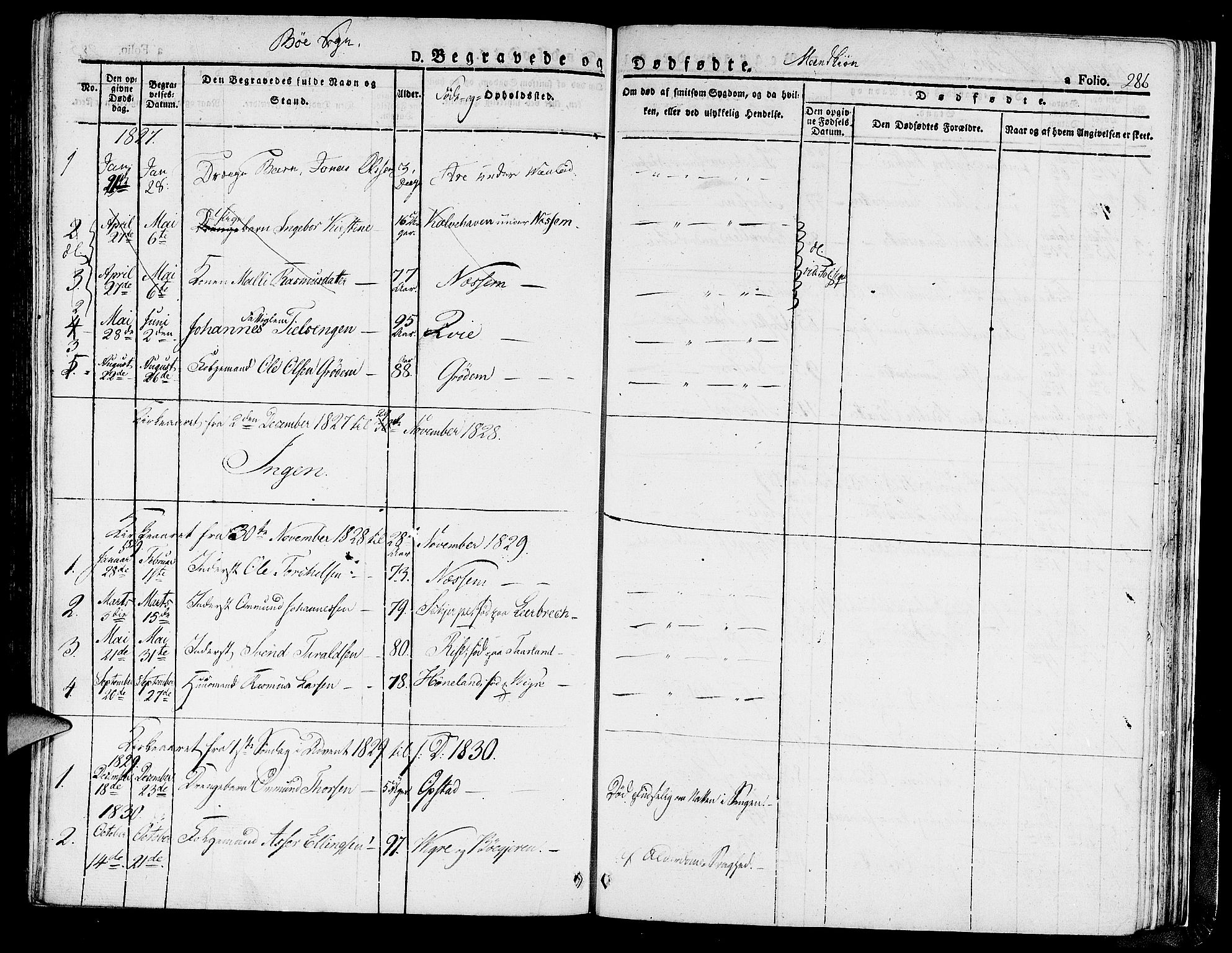Hå sokneprestkontor, SAST/A-101801/001/30BA/L0004: Parish register (official) no. A 4.1 /3, 1816-1836, p. 286