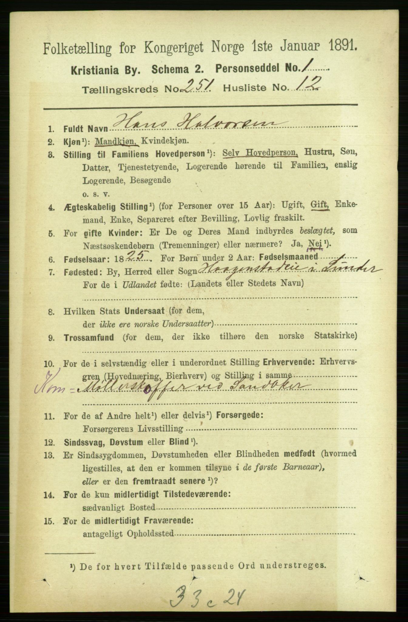RA, 1891 census for 0301 Kristiania, 1891, p. 153266