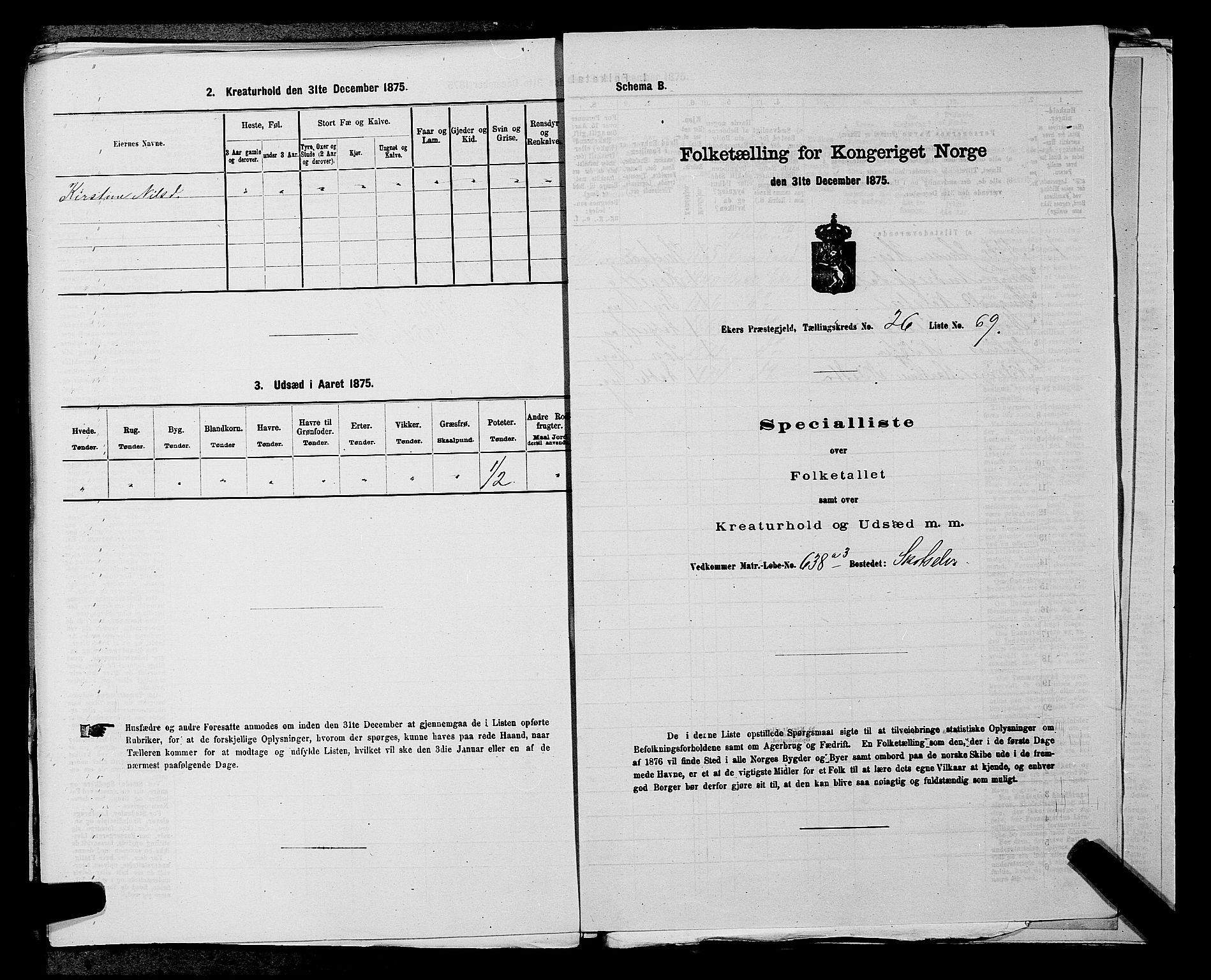 SAKO, 1875 census for 0624P Eiker, 1875, p. 4589