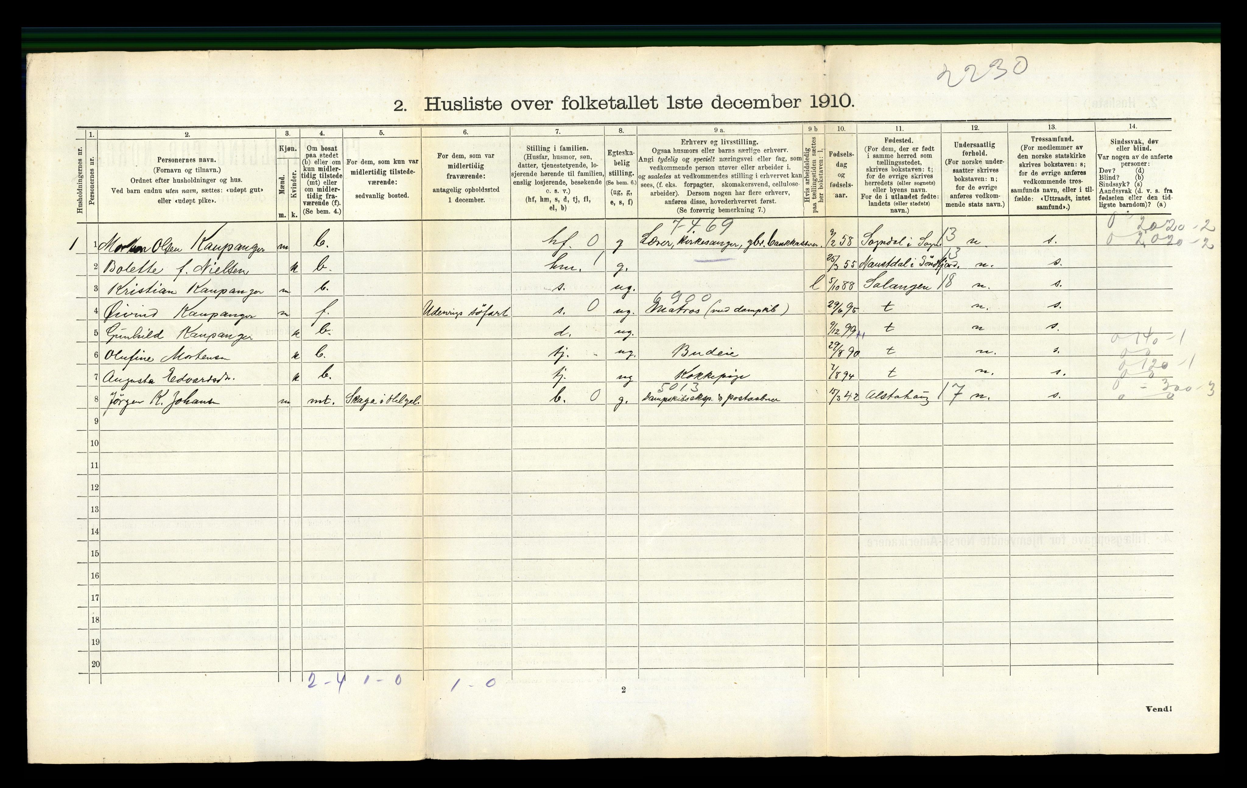 RA, 1910 census for Herøy, 1910, p. 292