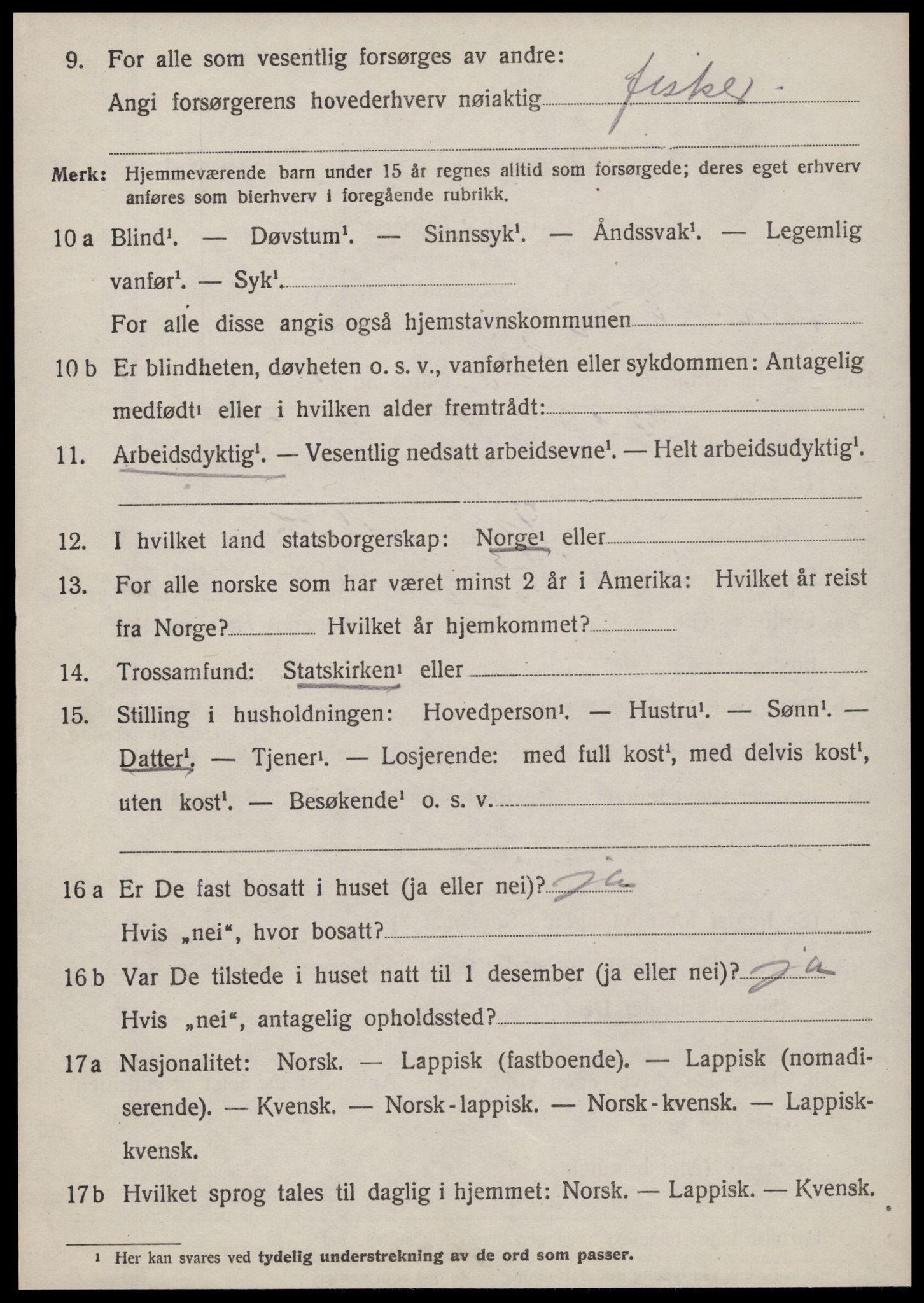 SAT, 1920 census for Sør-Frøya, 1920, p. 3720