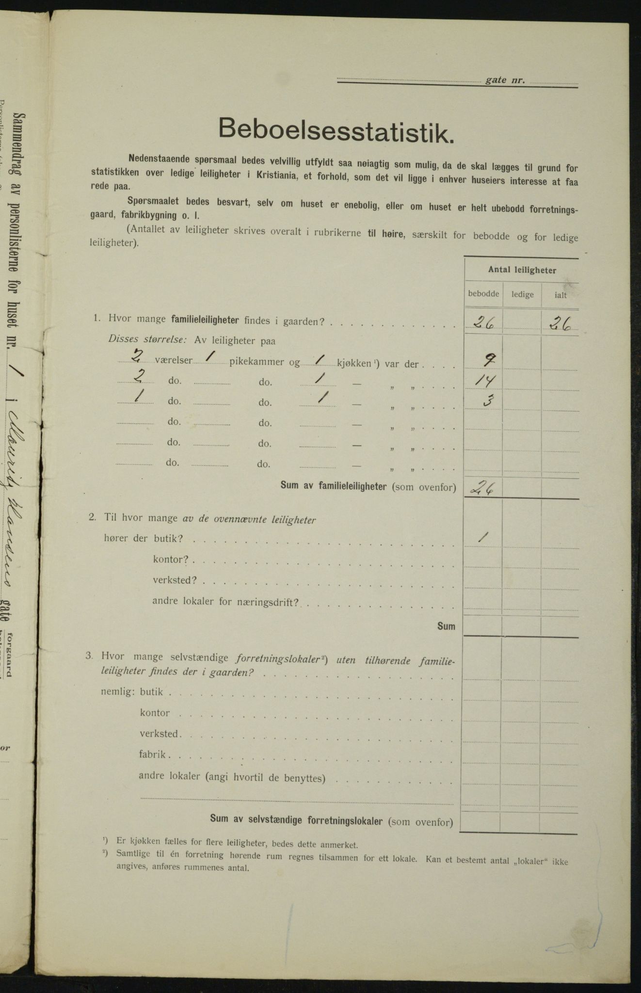 OBA, Municipal Census 1912 for Kristiania, 1912, p. 65252