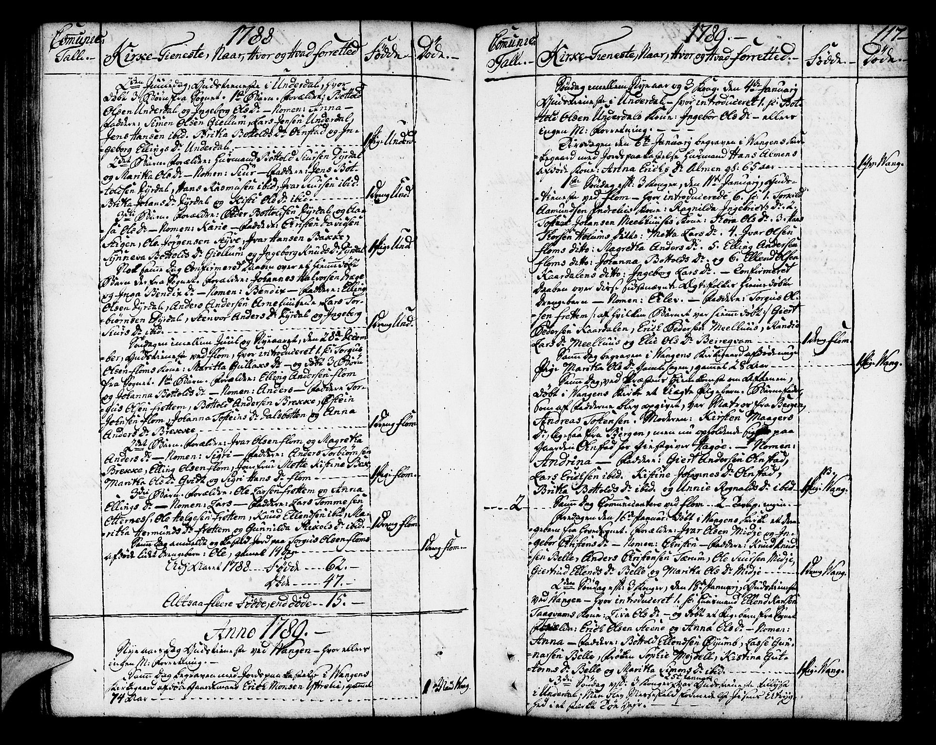 Aurland sokneprestembete, SAB/A-99937/H/Ha/Haa/L0004: Parish register (official) no. A 4, 1756-1801, p. 117
