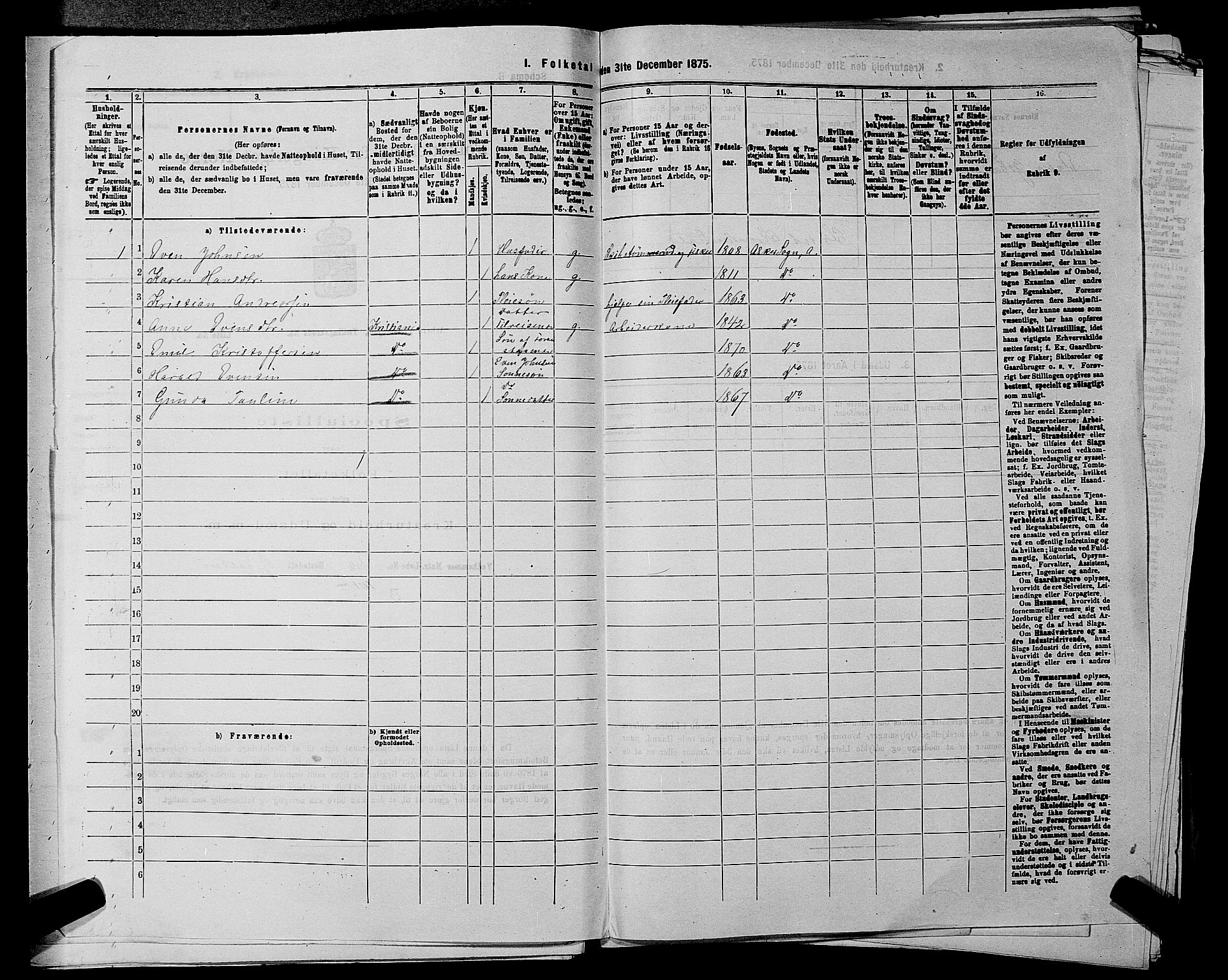 RA, 1875 census for 0220P Asker, 1875, p. 778