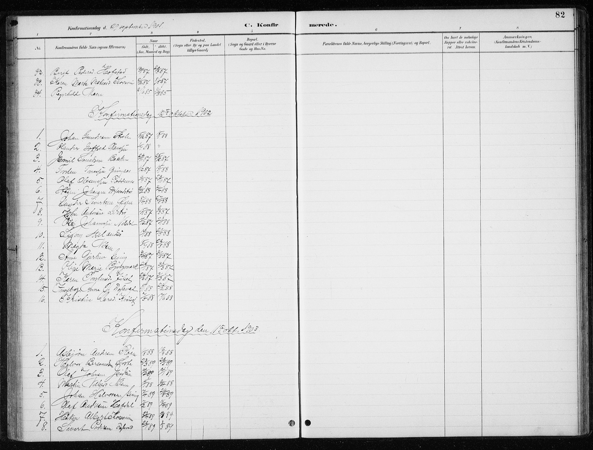 Ministerialprotokoller, klokkerbøker og fødselsregistre - Nord-Trøndelag, AV/SAT-A-1458/710/L0096: Parish register (copy) no. 710C01, 1892-1925, p. 82
