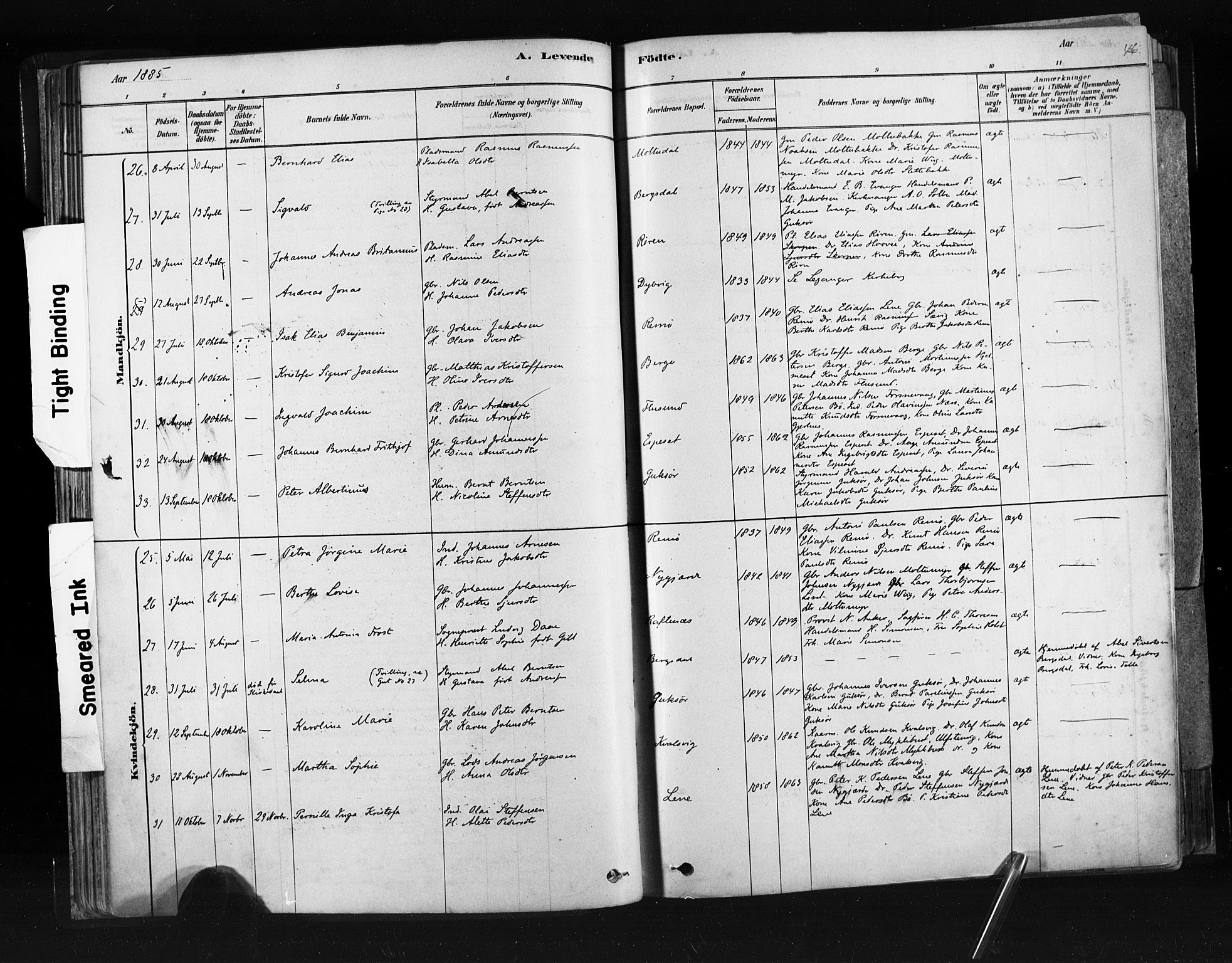 Ministerialprotokoller, klokkerbøker og fødselsregistre - Møre og Romsdal, SAT/A-1454/507/L0073: Parish register (official) no. 507A08, 1878-1904, p. 46