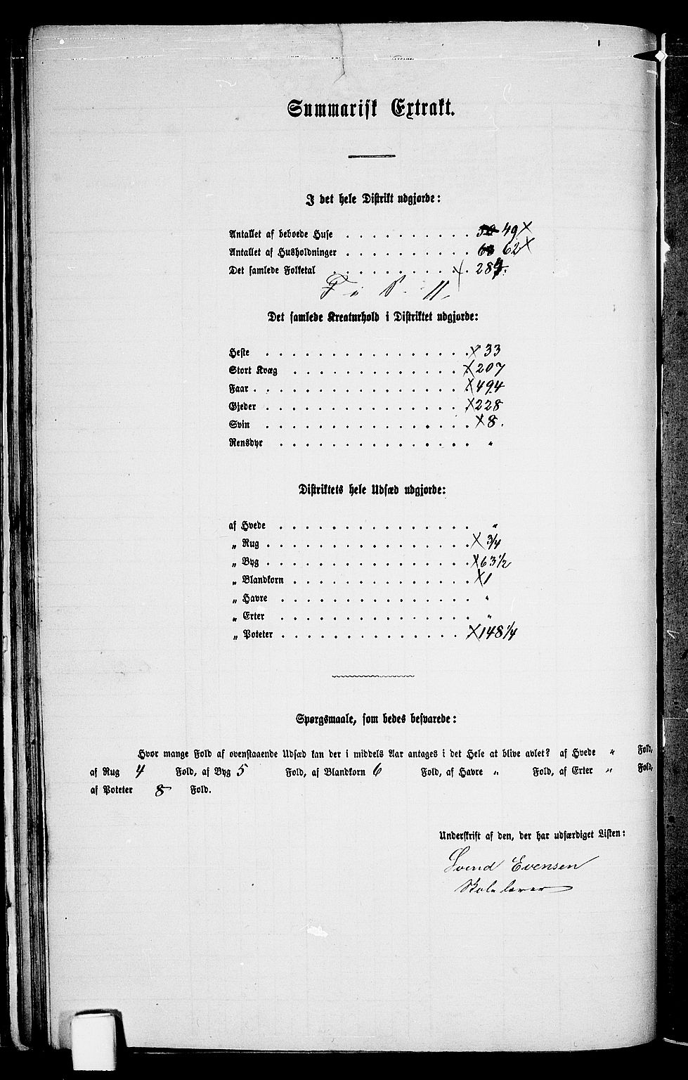 RA, 1865 census for Åmli, 1865, p. 50