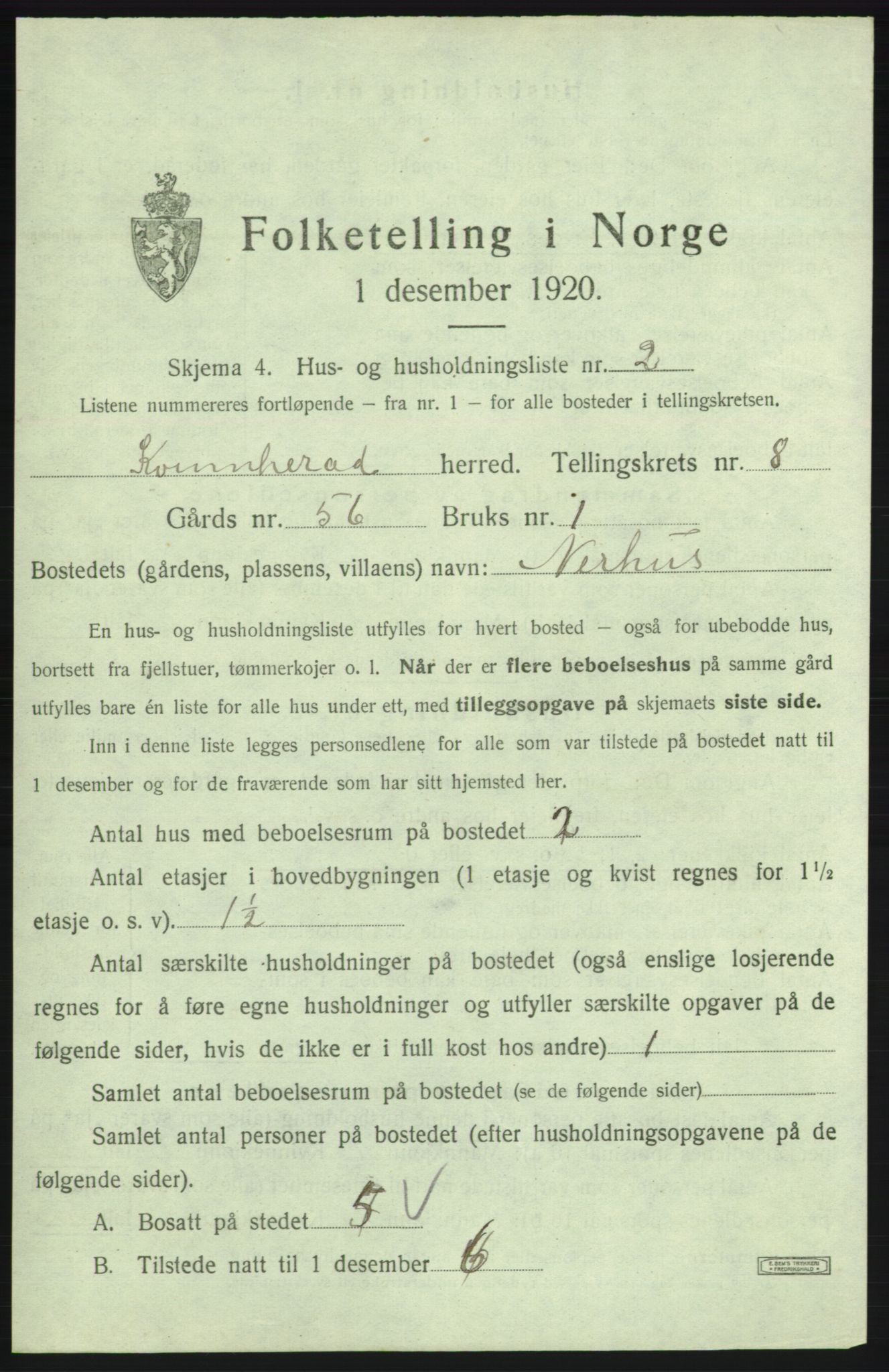 SAB, 1920 census for Kvinnherad, 1920, p. 993