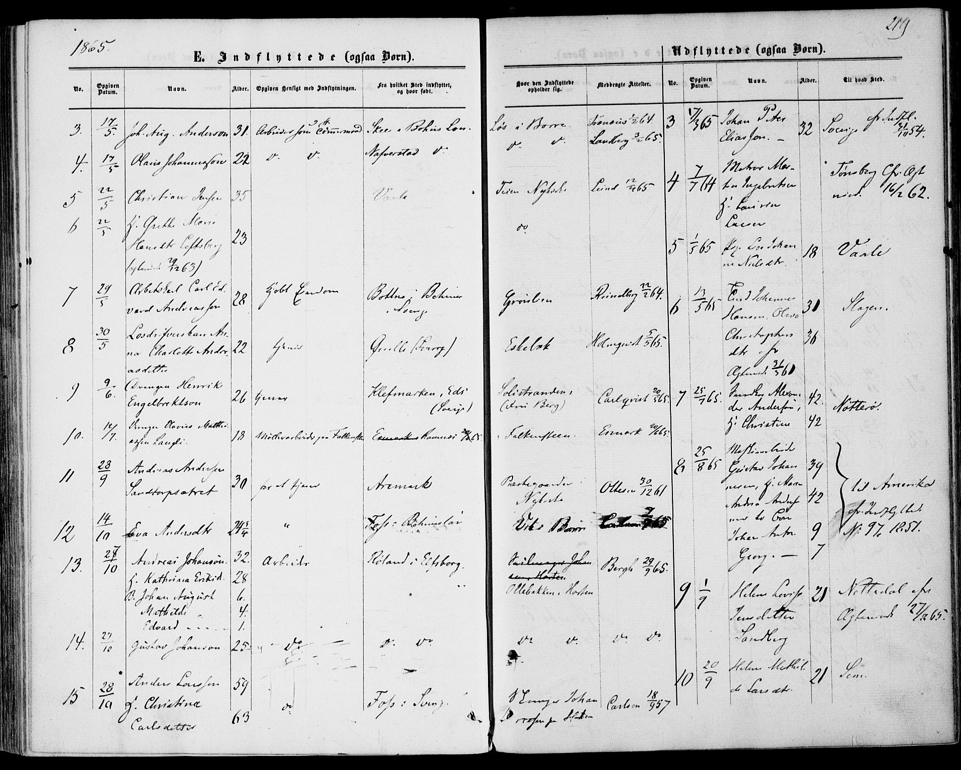 Borre kirkebøker, SAKO/A-338/F/Fa/L0007: Parish register (official) no. I 7, 1862-1867, p. 219