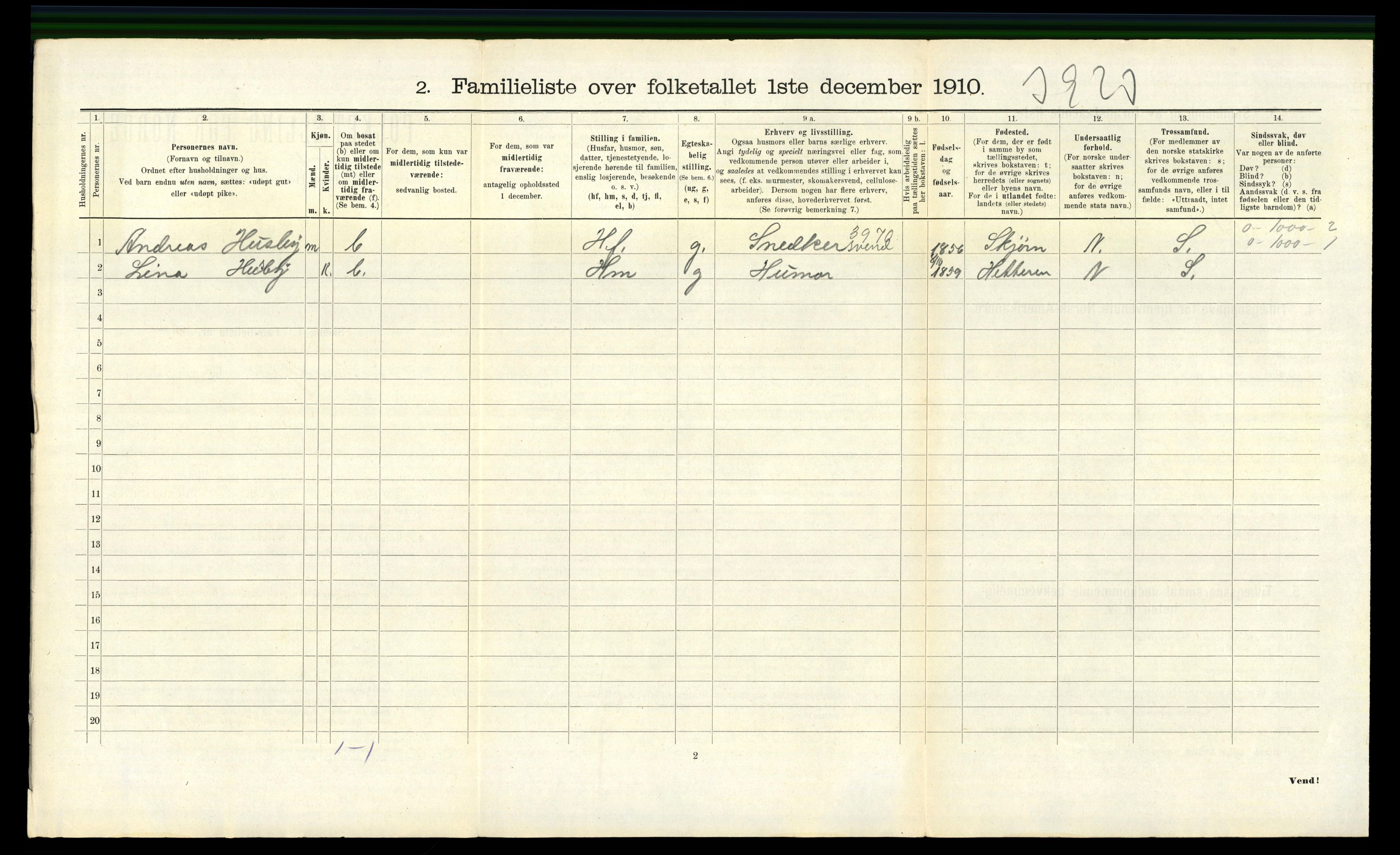 RA, 1910 census for Trondheim, 1910, p. 4474