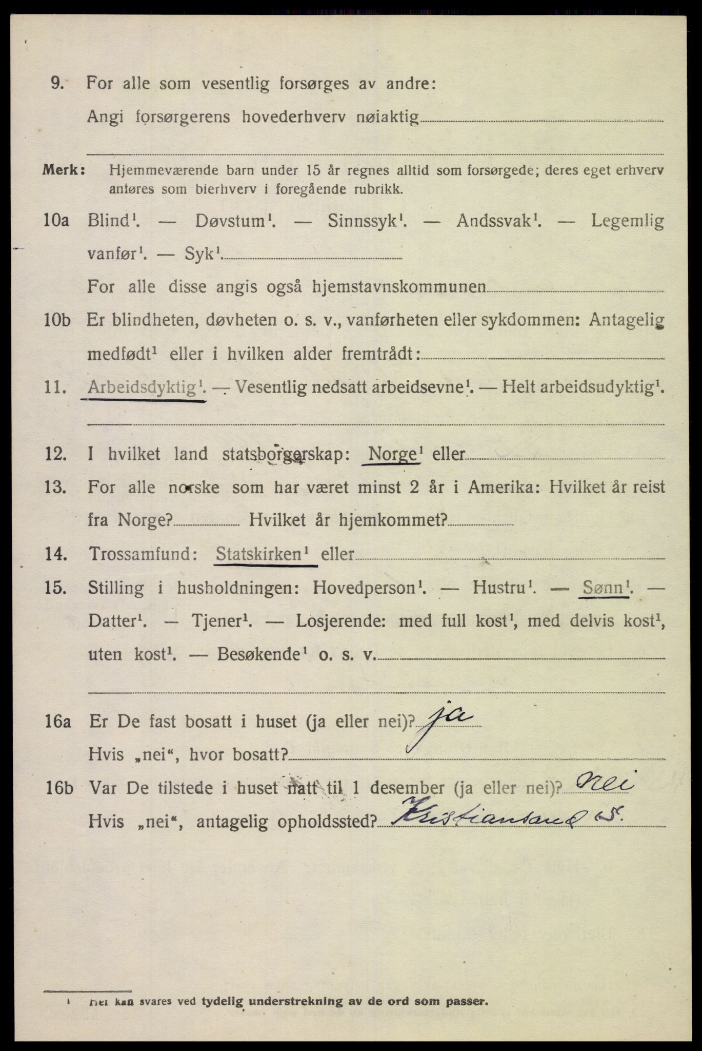 SAK, 1920 census for Sør-Audnedal, 1920, p. 7150