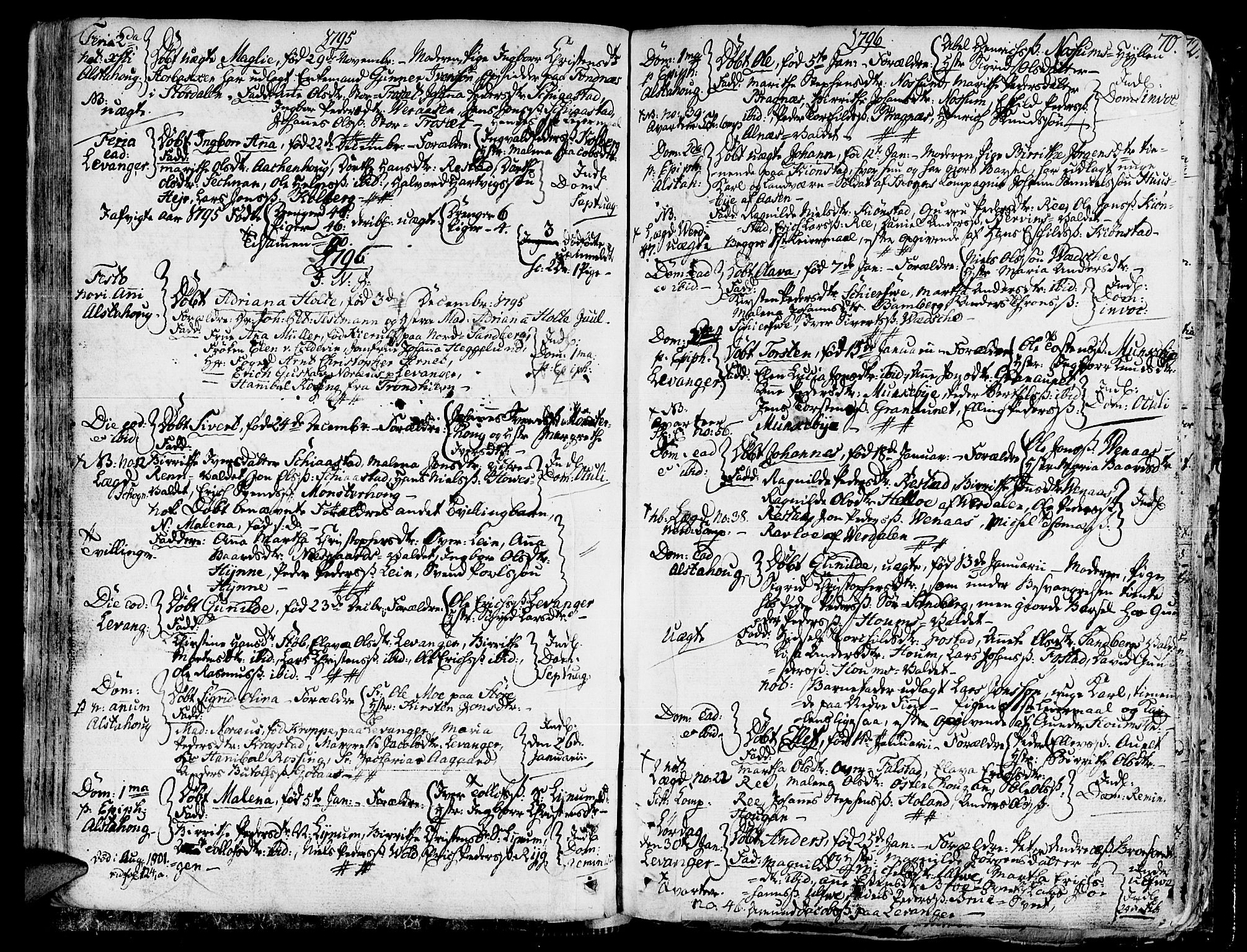 Ministerialprotokoller, klokkerbøker og fødselsregistre - Nord-Trøndelag, SAT/A-1458/717/L0142: Parish register (official) no. 717A02 /1, 1783-1809, p. 70
