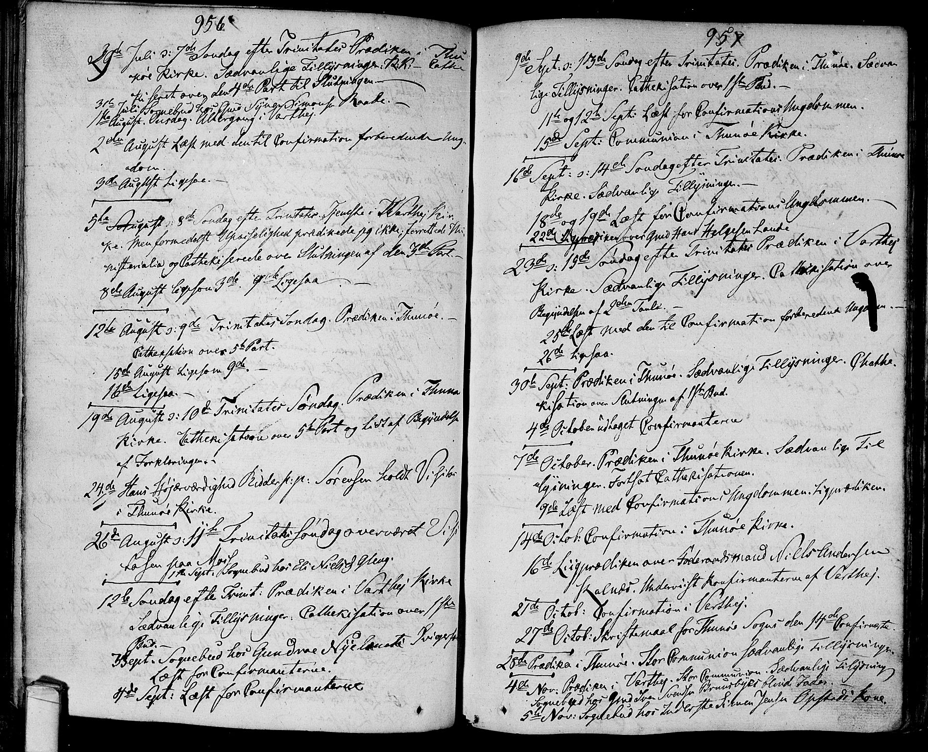Tune prestekontor Kirkebøker, AV/SAO-A-2007/F/Fa/L0006: Parish register (official) no. 6, 1823-1831, p. 956-957