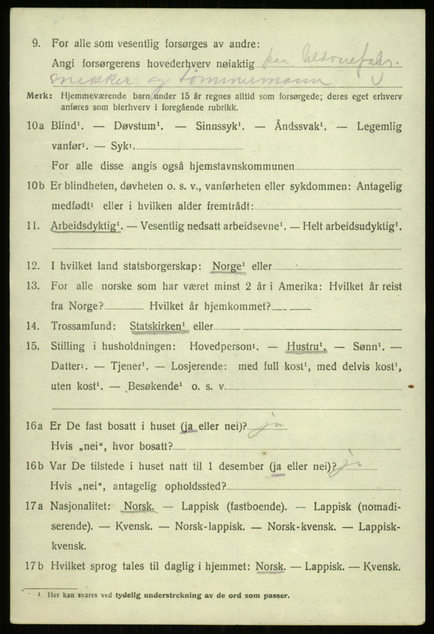 SATØ, 1920 census for Trondenes, 1920, p. 8272