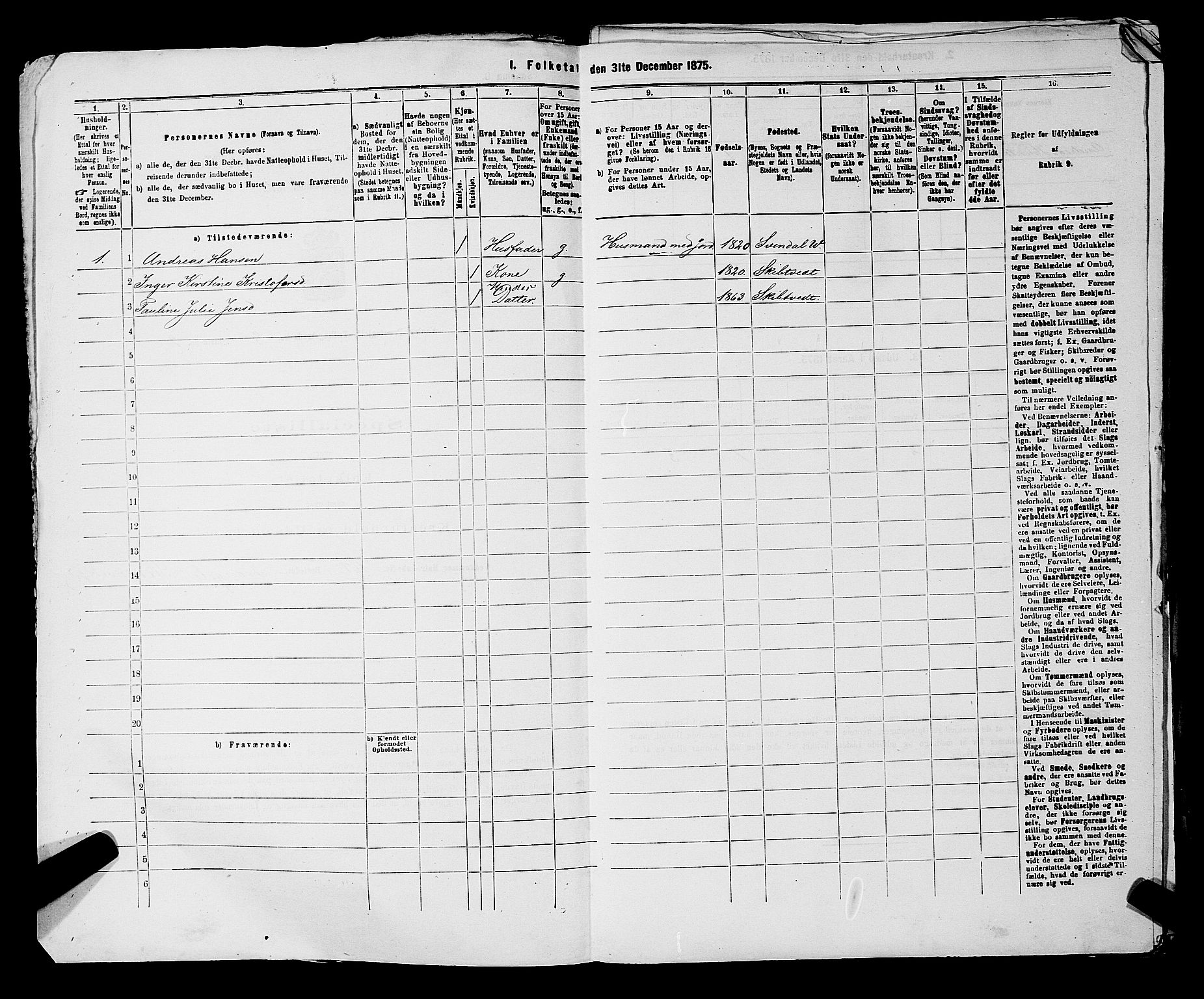 RA, 1875 census for 0137P Våler, 1875, p. 1022