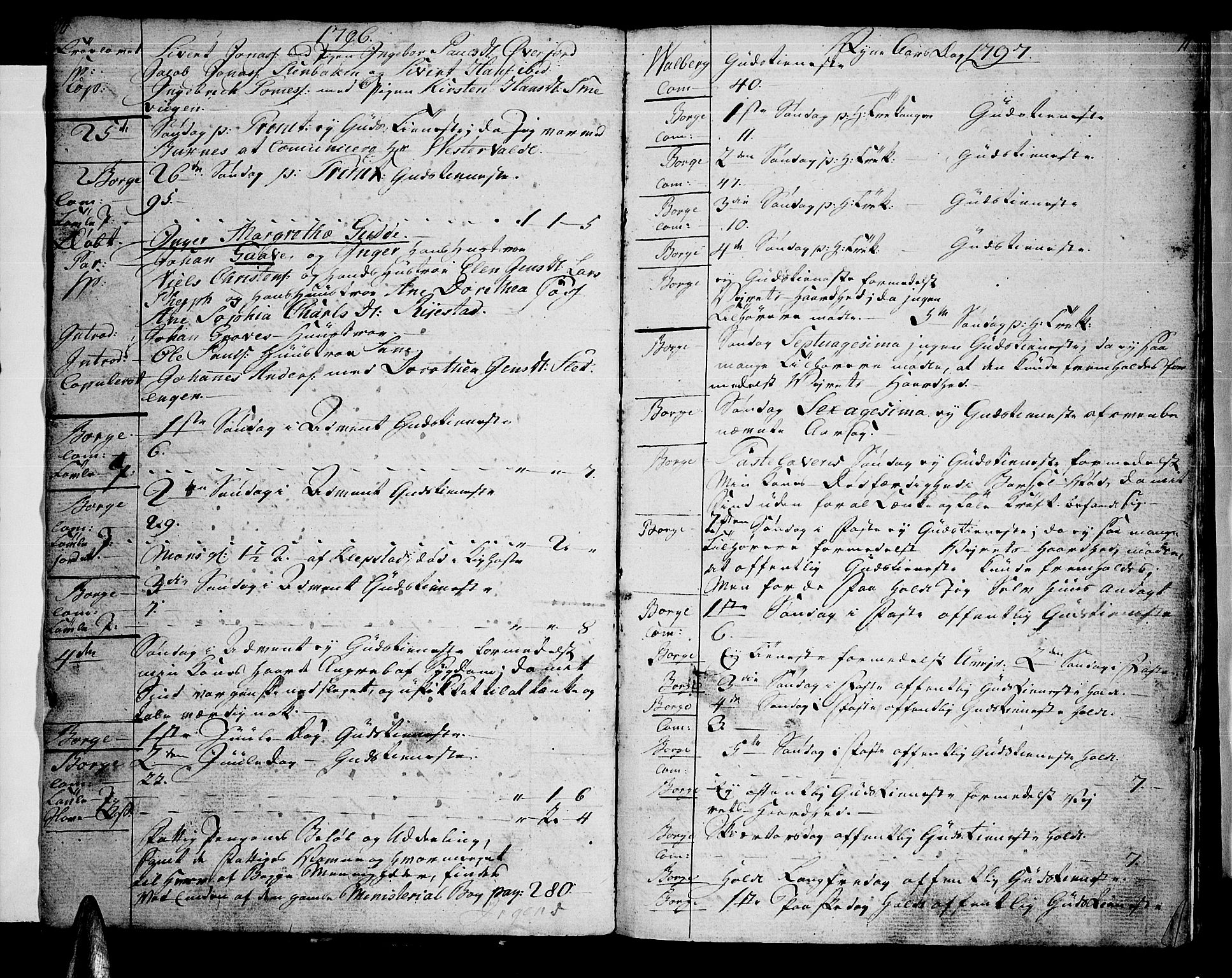 Ministerialprotokoller, klokkerbøker og fødselsregistre - Nordland, SAT/A-1459/880/L1129: Parish register (official) no. 880A03, 1796-1821, p. 10-11