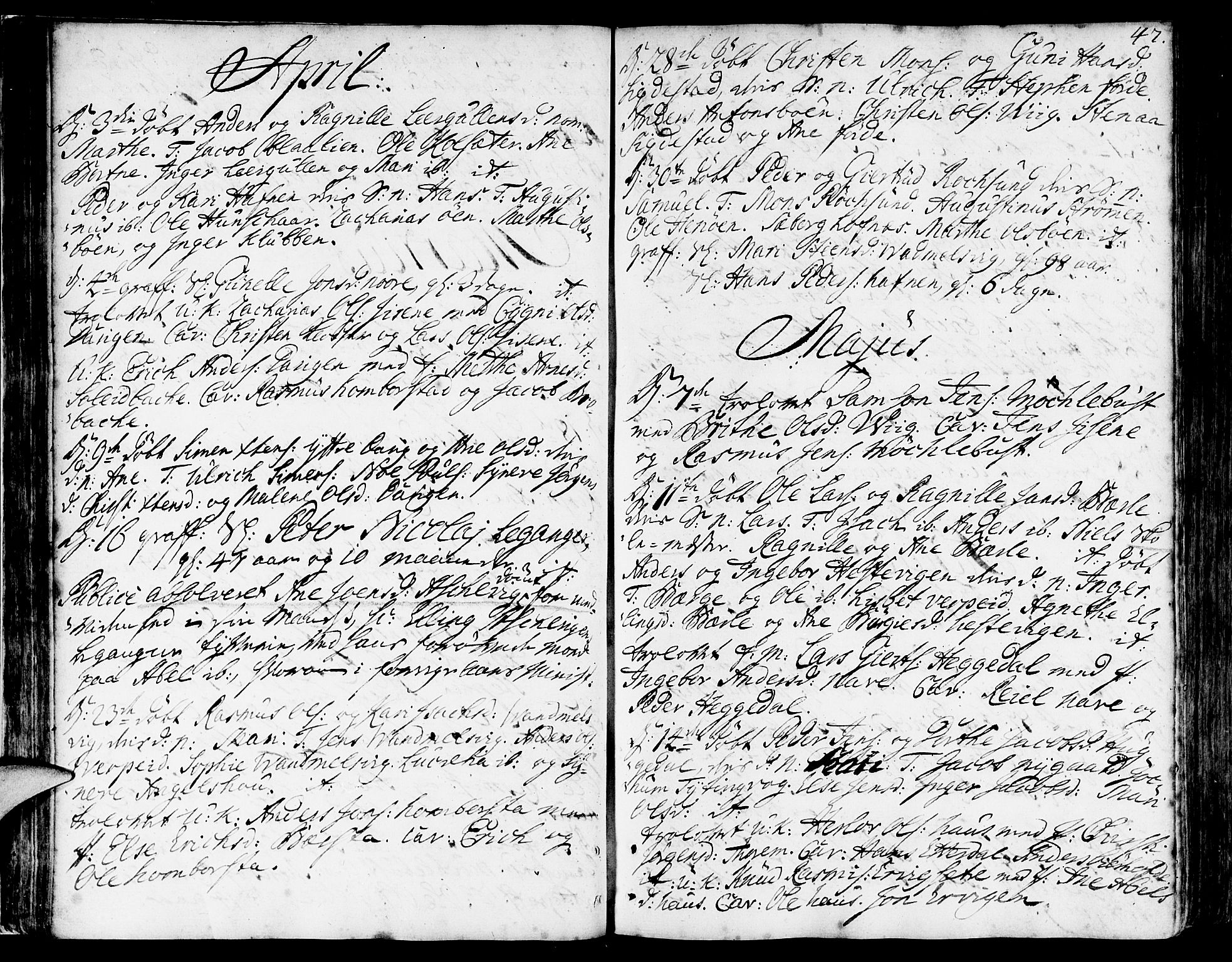 Davik sokneprestembete, AV/SAB-A-79701/H/Haa/Haaa/L0002: Parish register (official) no. A 2, 1742-1816, p. 47