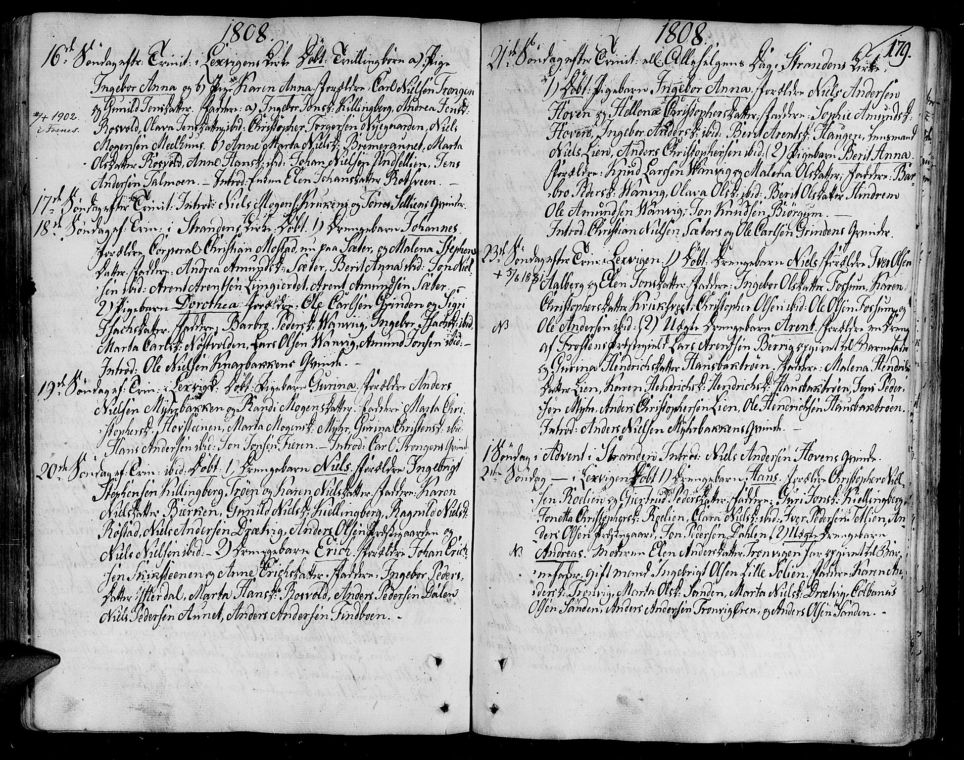 Ministerialprotokoller, klokkerbøker og fødselsregistre - Nord-Trøndelag, SAT/A-1458/701/L0004: Parish register (official) no. 701A04, 1783-1816, p. 179
