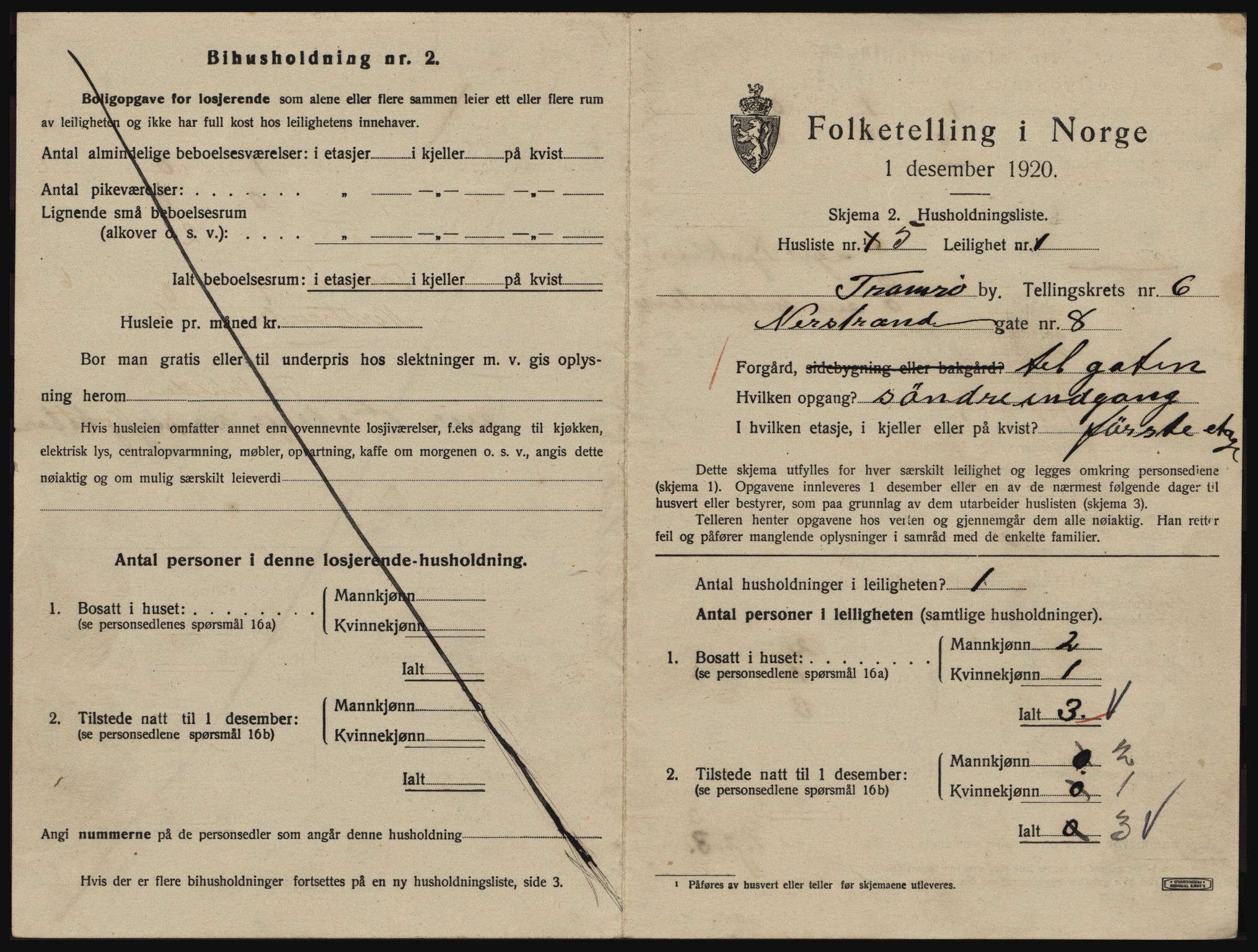 SATØ, 1920 census for Tromsø, 1920, p. 4067