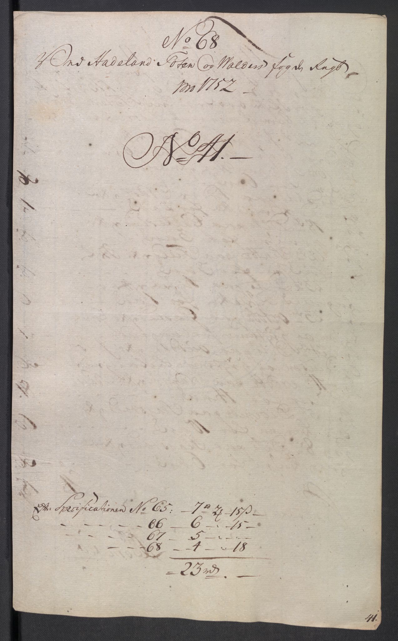 Rentekammeret inntil 1814, Reviderte regnskaper, Fogderegnskap, AV/RA-EA-4092/R18/L1349: Fogderegnskap Hadeland, Toten og Valdres, 1752-1753, p. 255